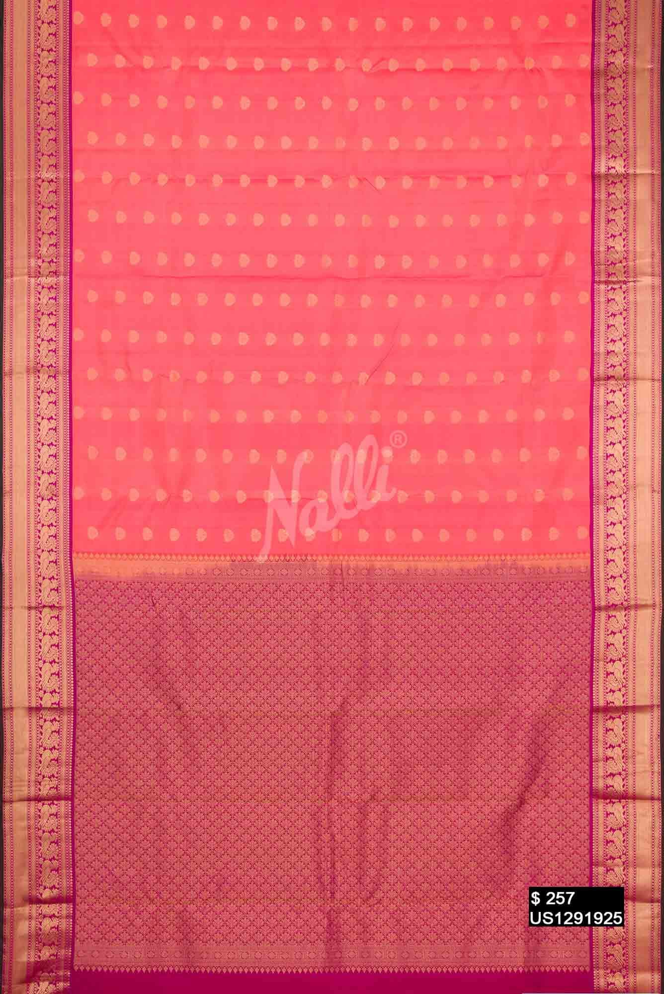Rose Pink Kanchipuram Silk Saree