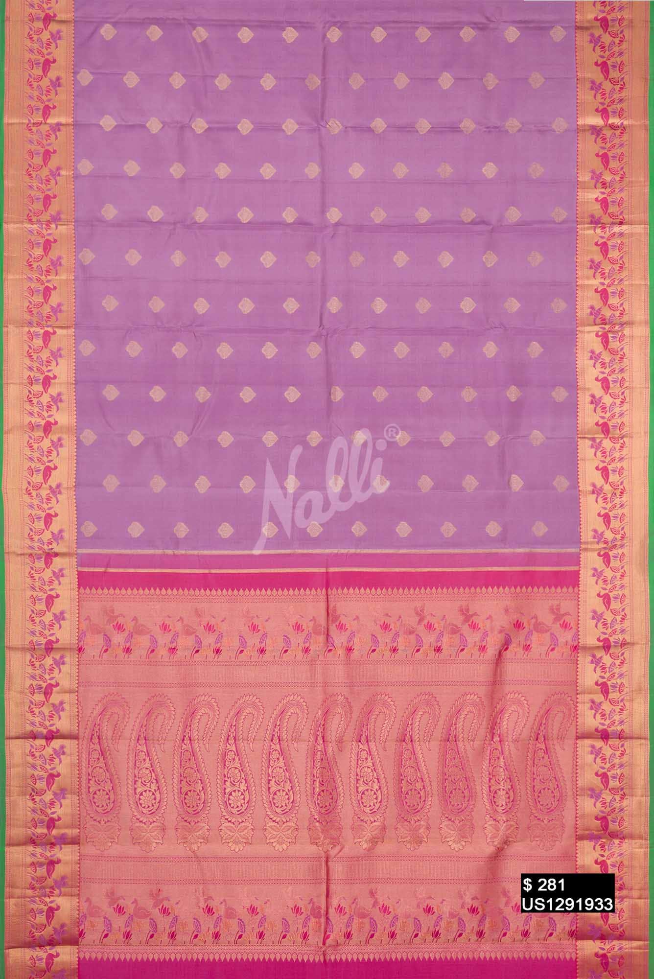 Lavender Kanchipuram Silk Saree