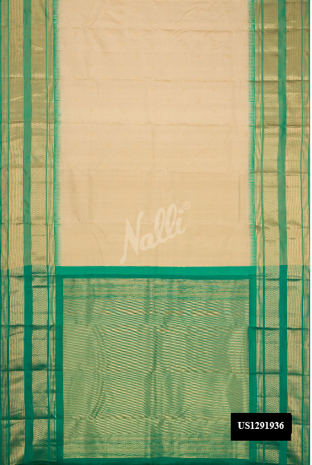 Beige Kanchipuram Silk Saree