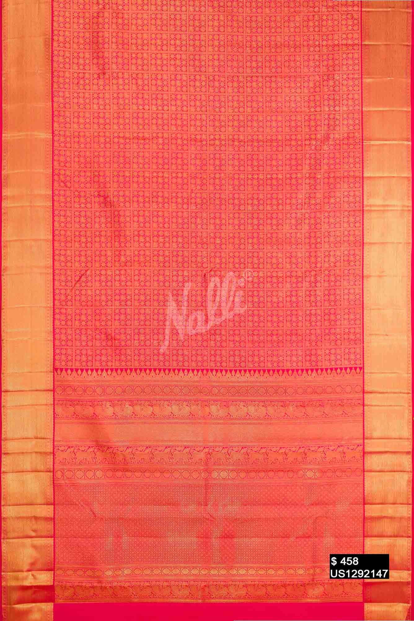 Pink Kanchipuram Silk Saree