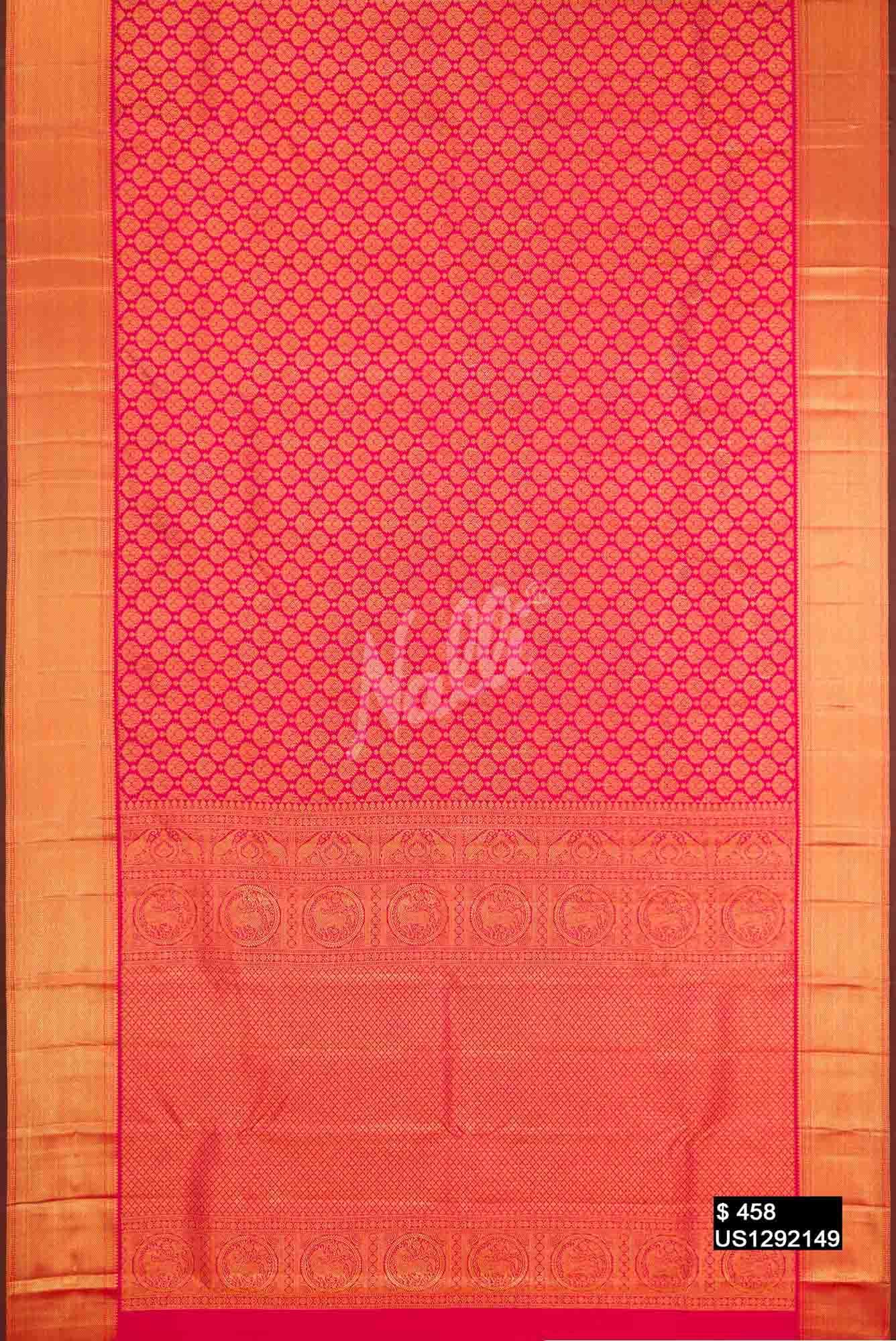 Pink Kanchipuram Silk Saree