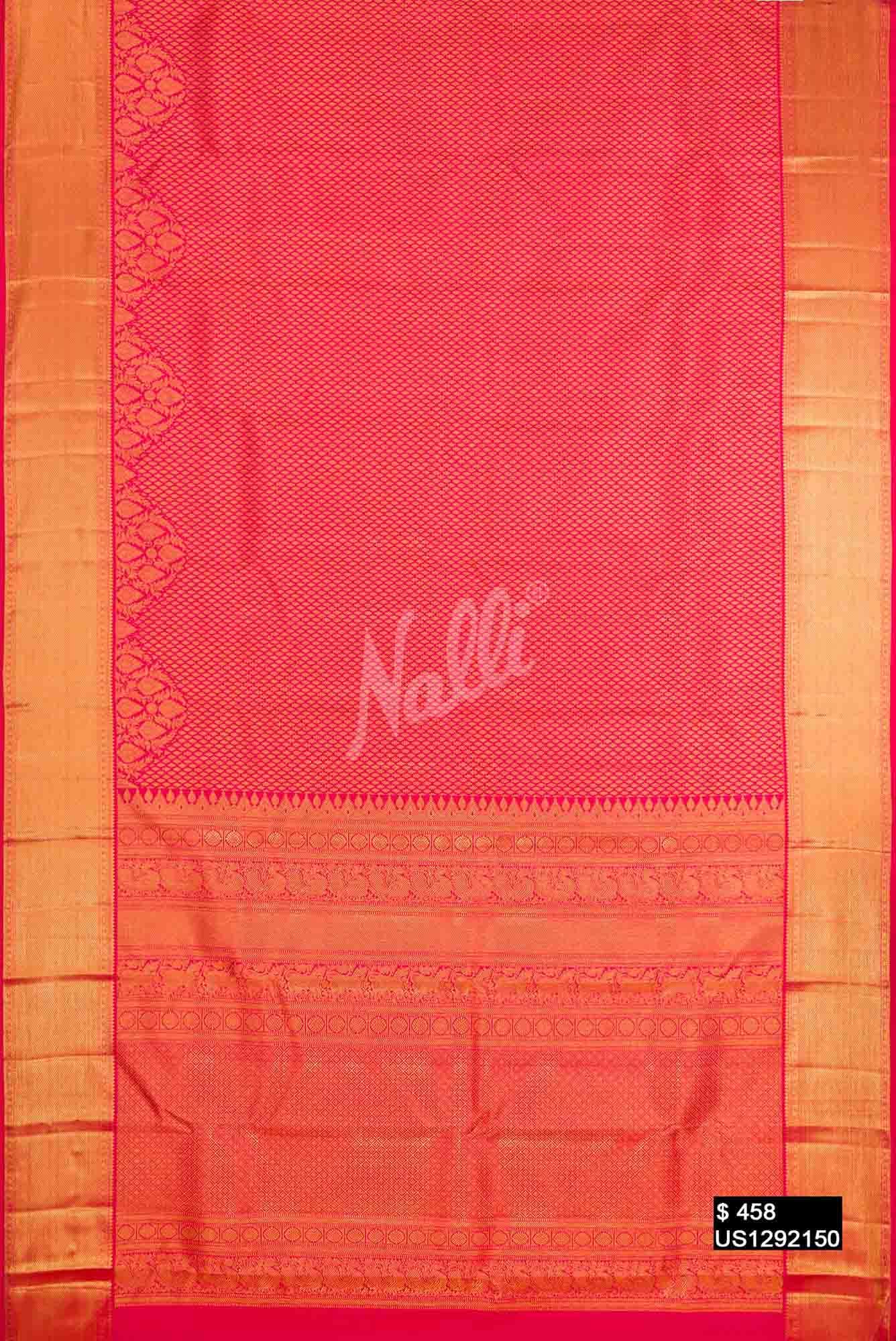 Pink Kanchipuram Silk Saree