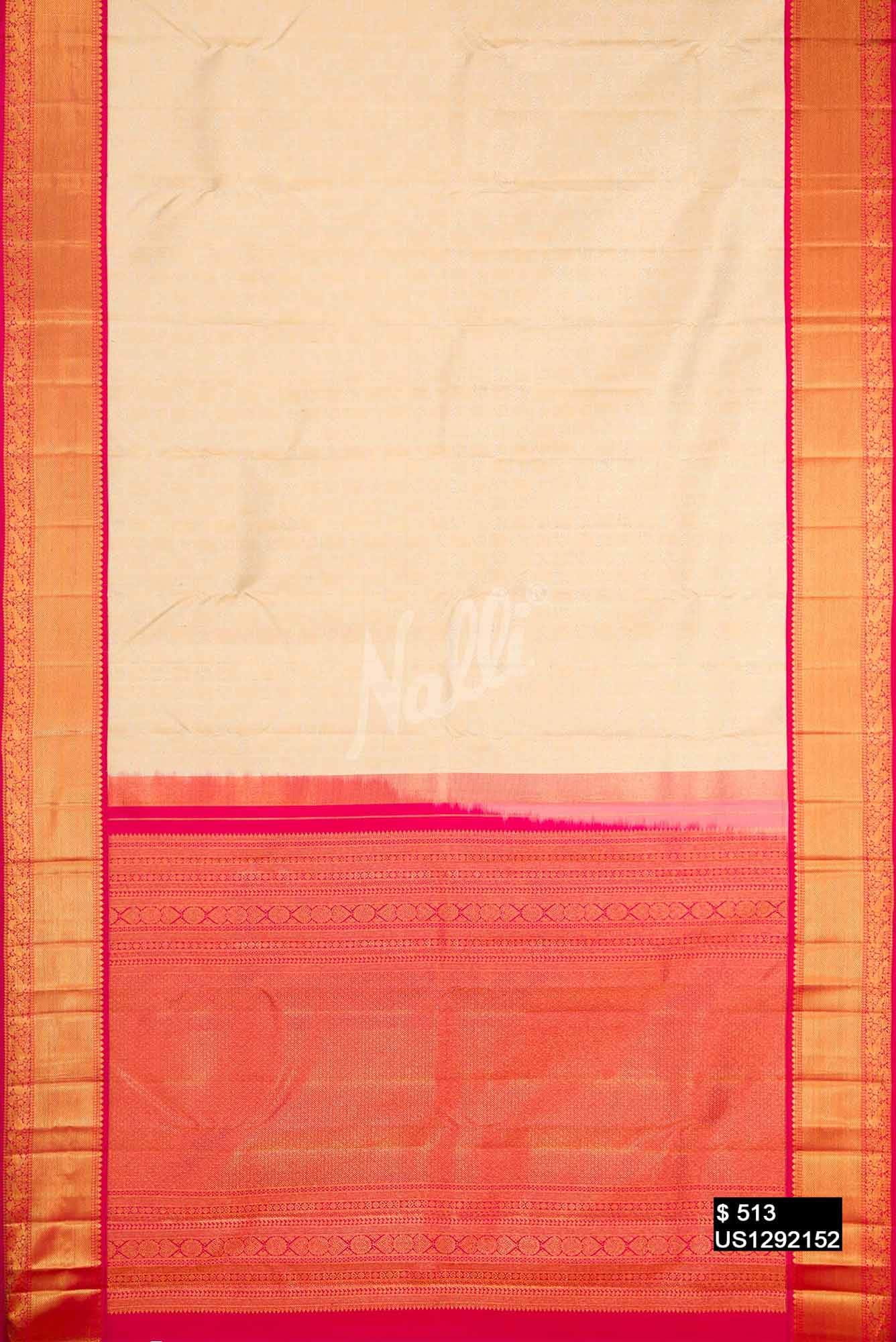 Sandal Kanchipuram Silk Saree