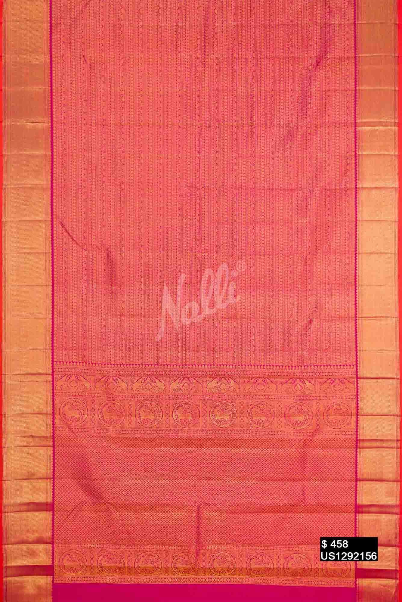 Pink Kanchipuram Silk Saree