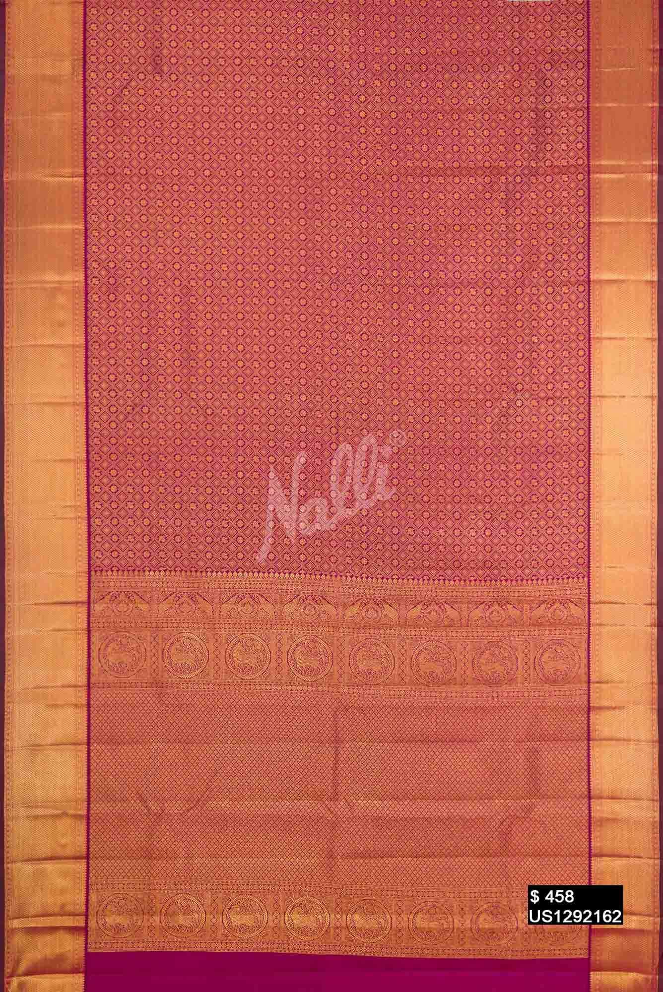 Purple Kanchipuram Silk Saree