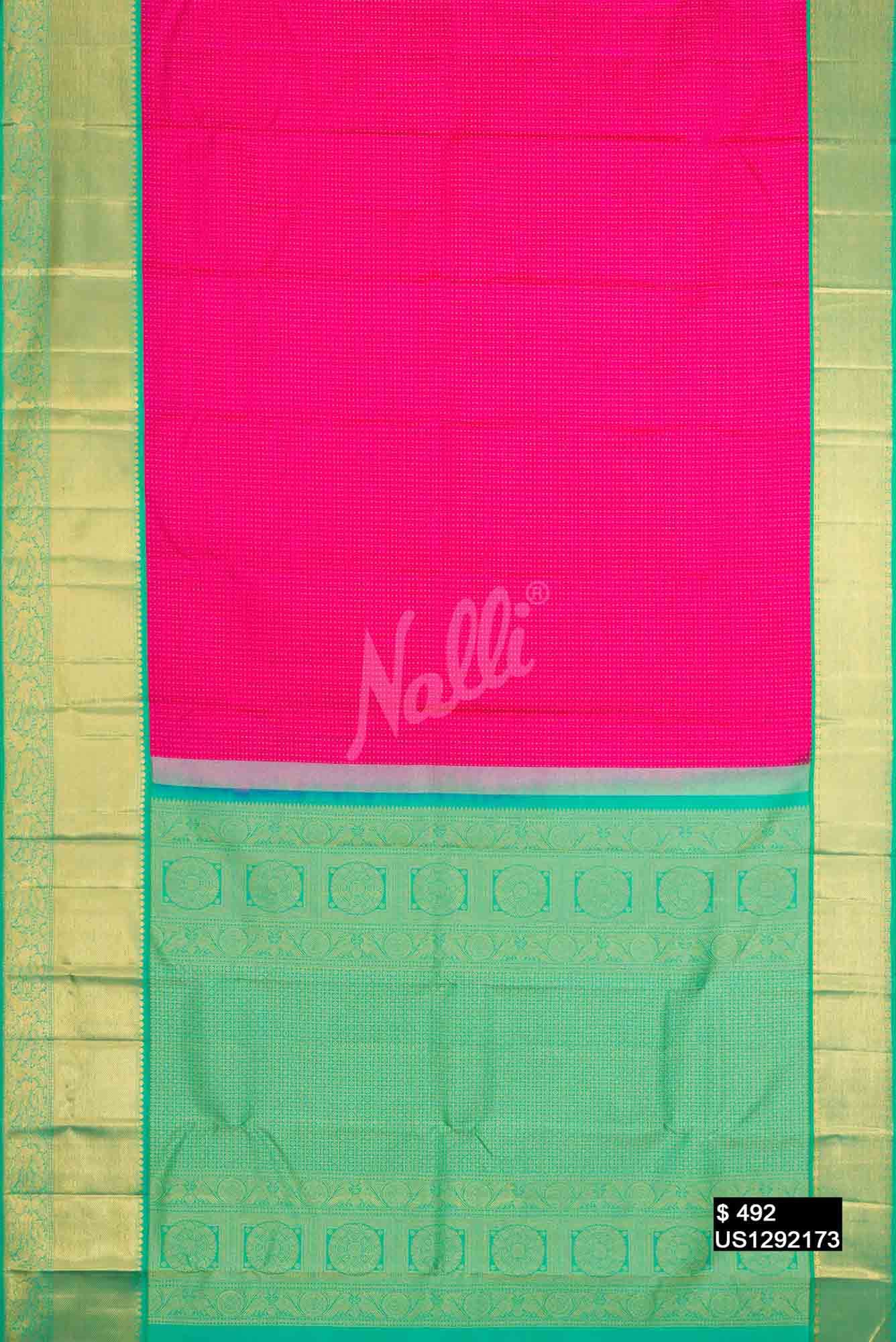 Pink Kanchipuram Silk Saree