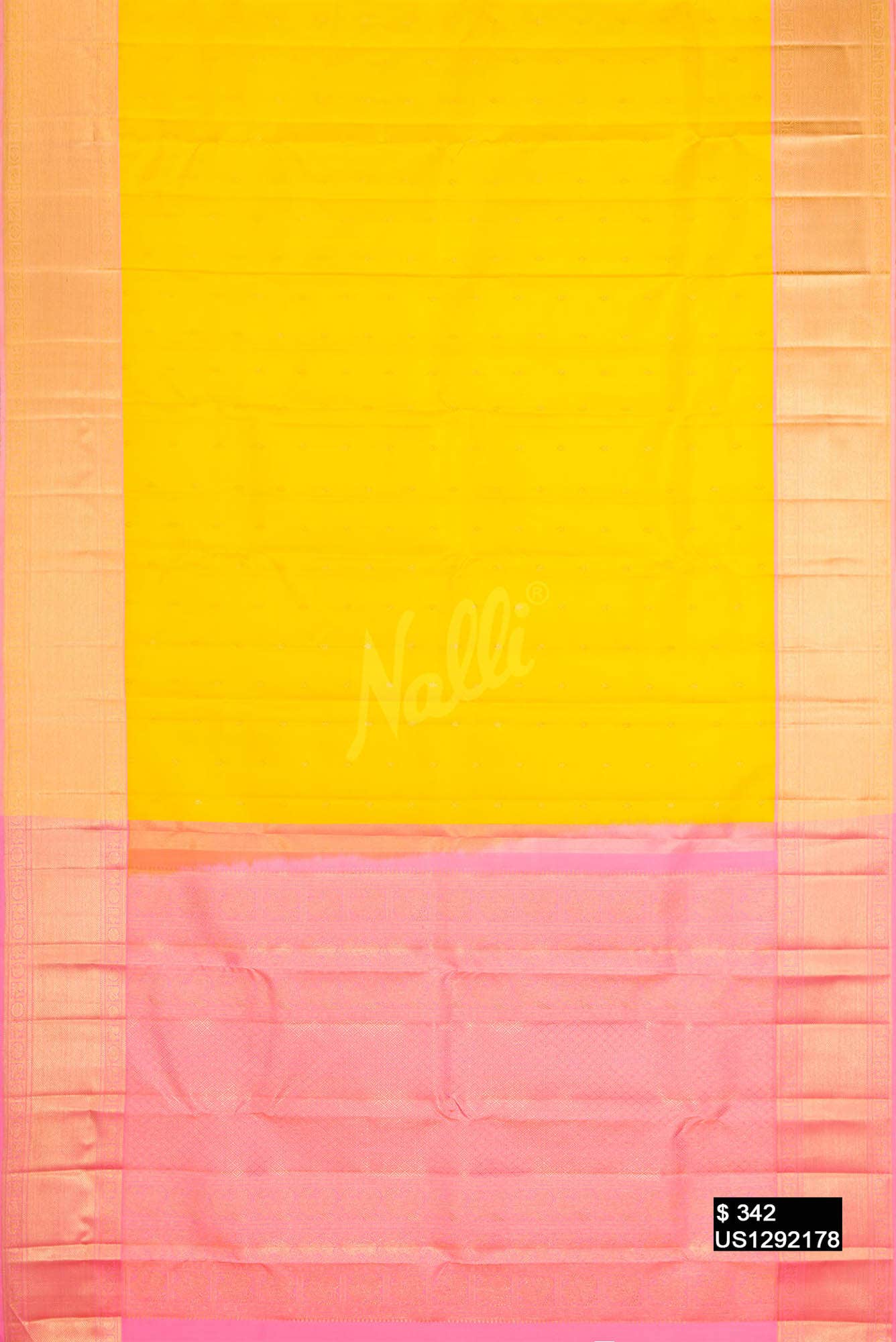 Yellow Kanchipuram Silk Saree