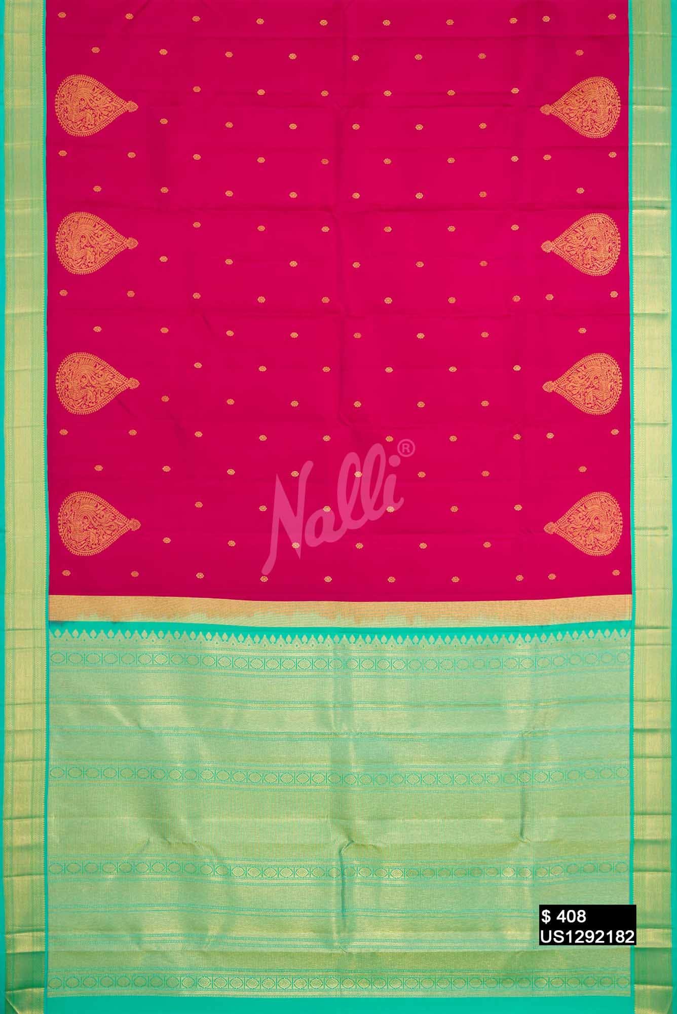 Dark Pink Kanchipuram Silk Saree
