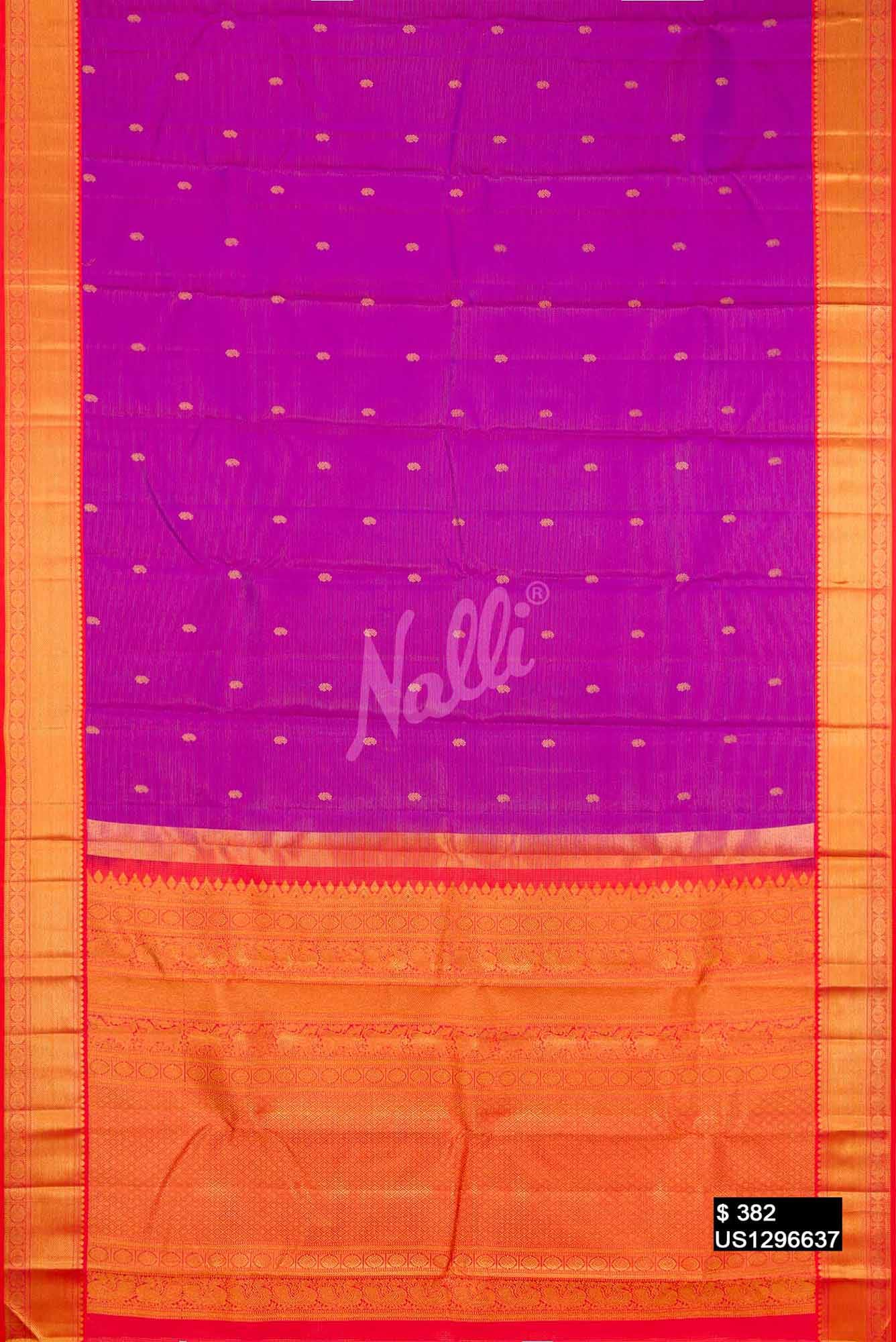 Purple Kanchipuram Silk Saree