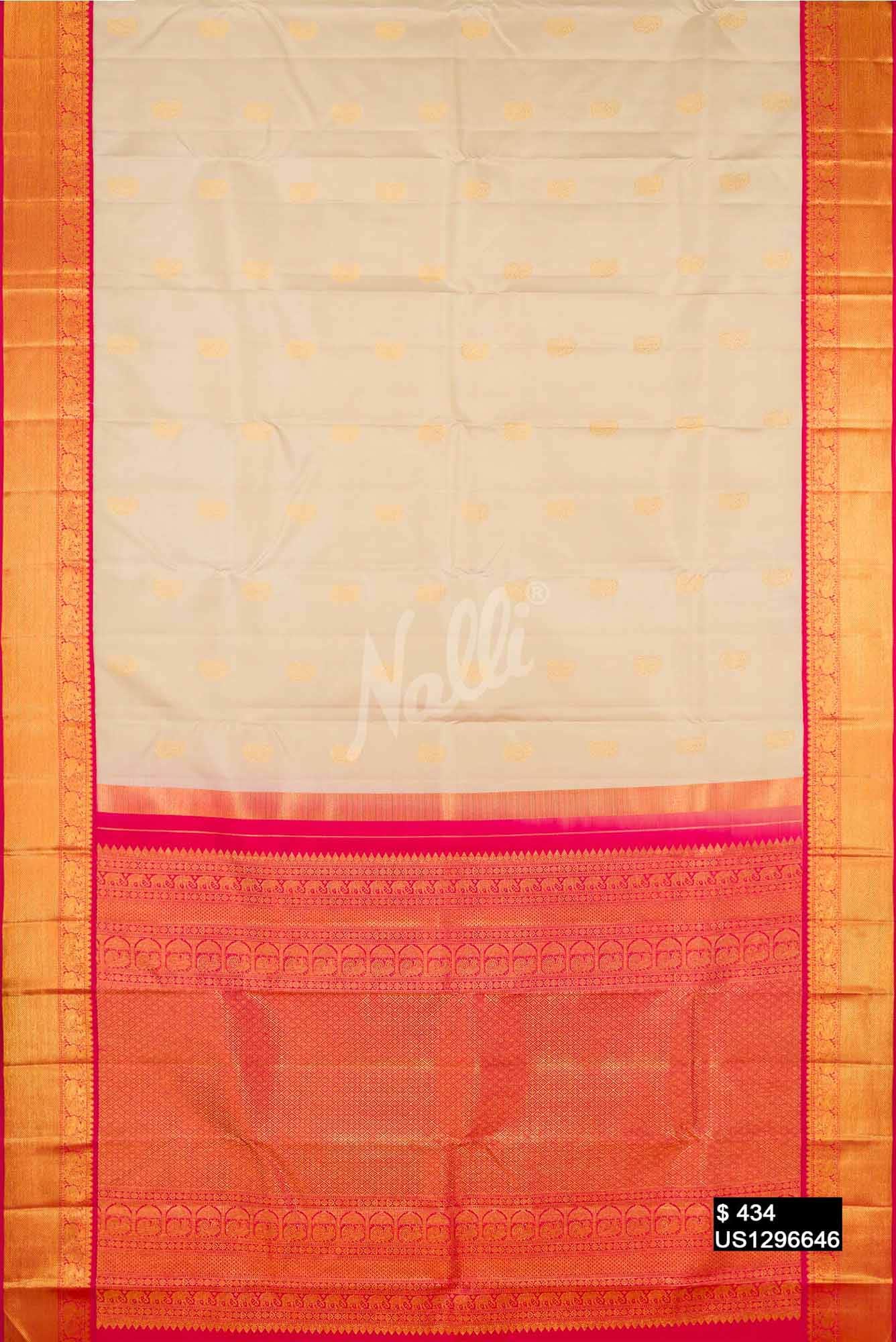Sandal Kanchipuram Silk Saree