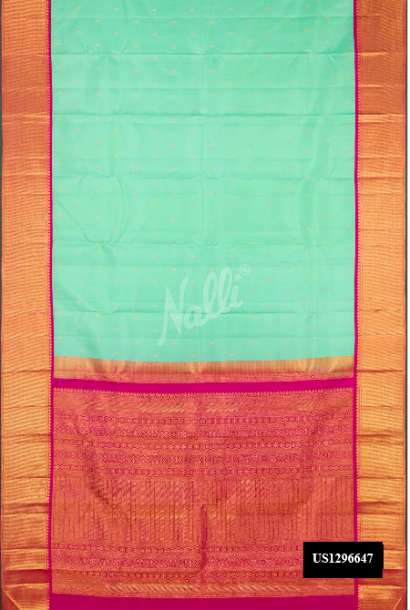 Sea Green Kanchipuram Silk Saree