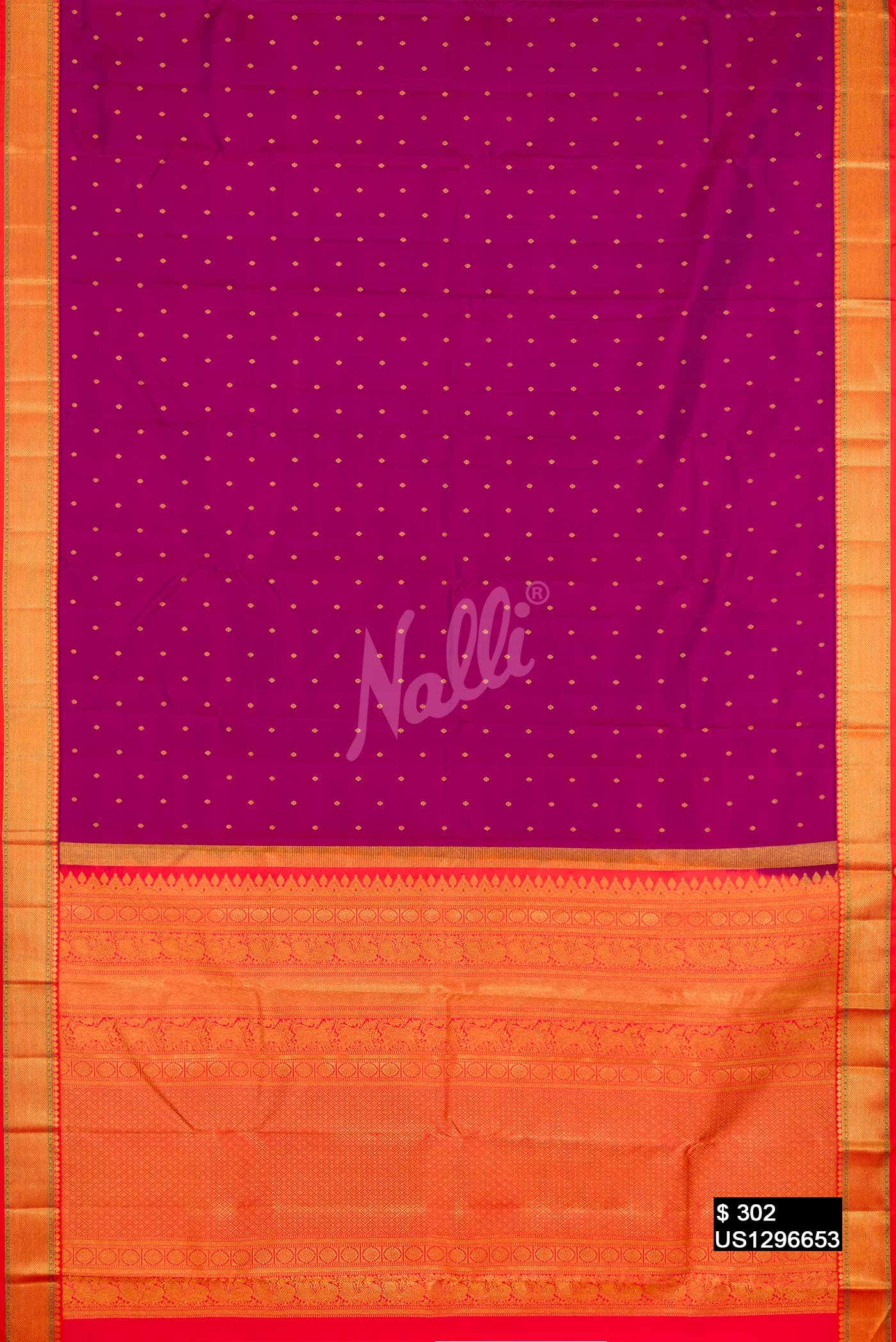 Purple Kanchipuram Silk Saree