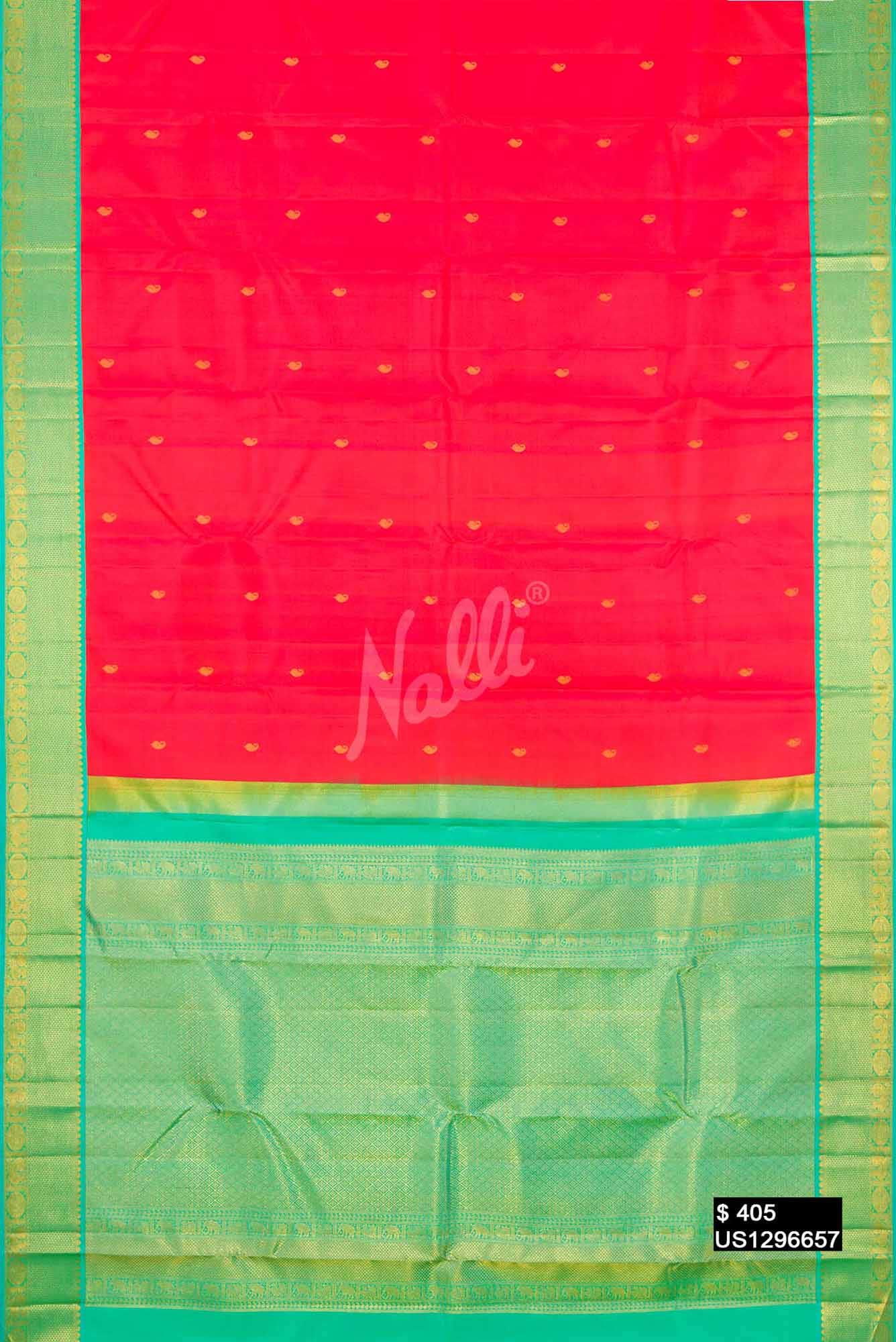 Orange Kanchipuram Silk Saree