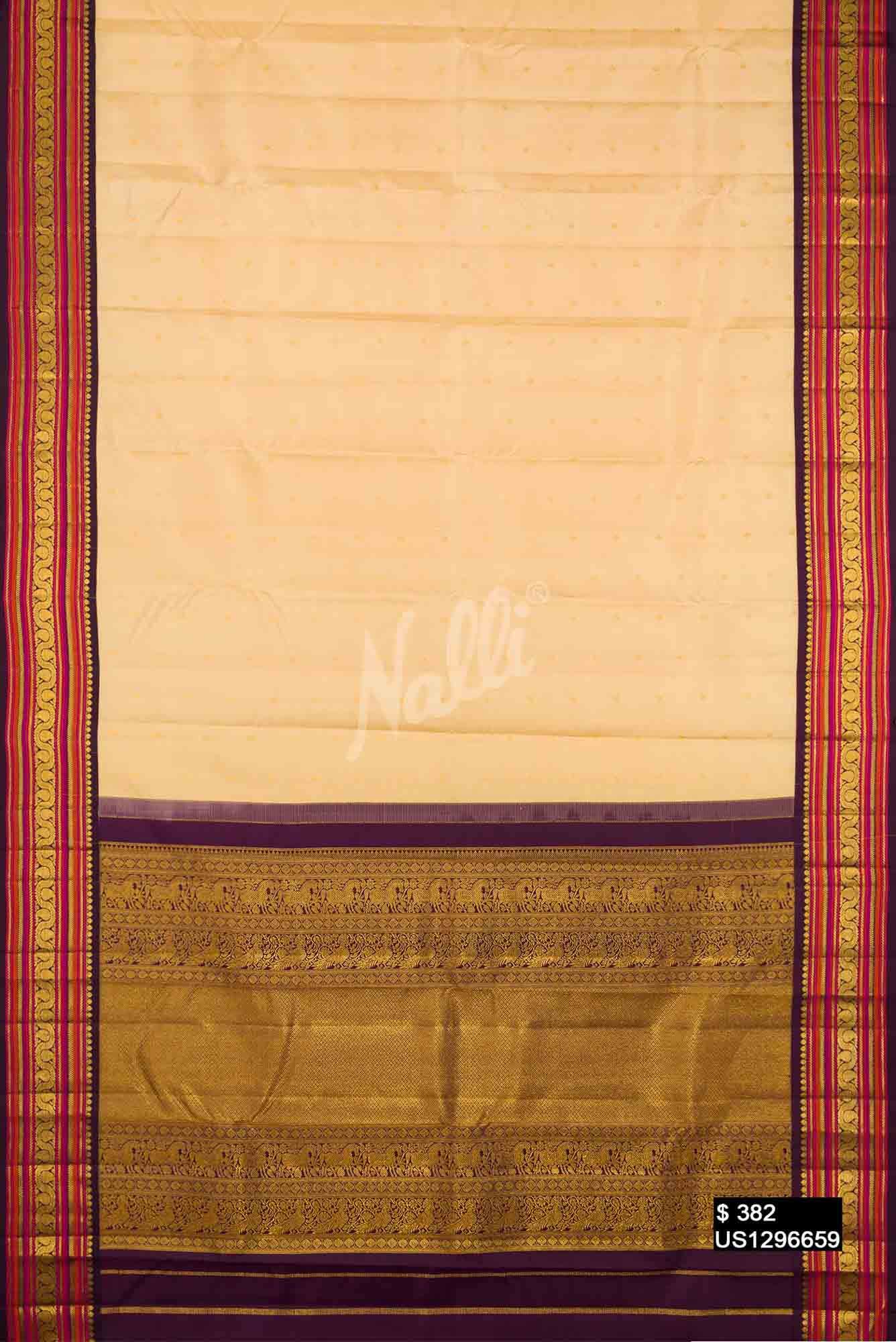 Sandal Kanchipuram Silk Saree