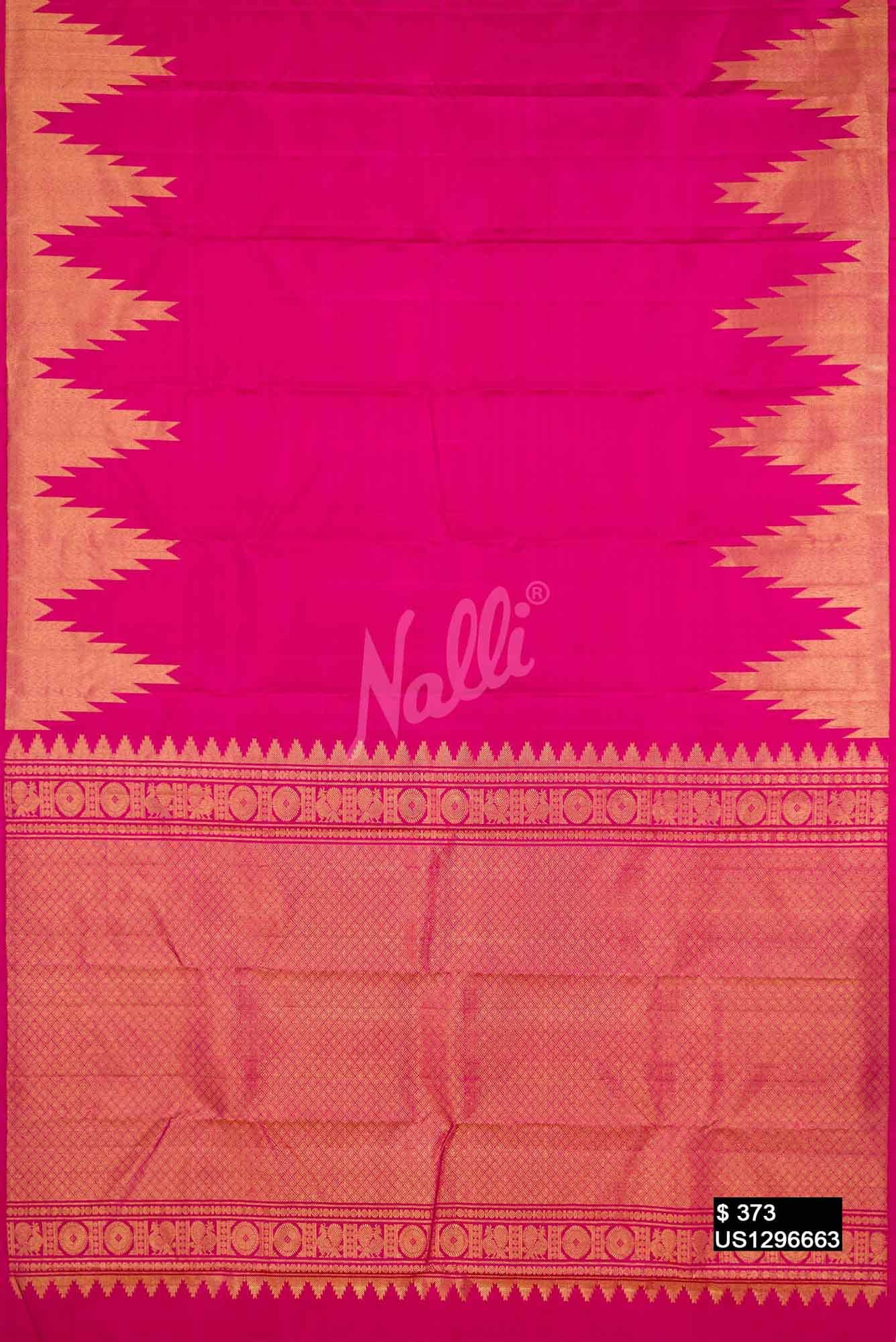 Dark Pink Kanchipuram Silk Saree