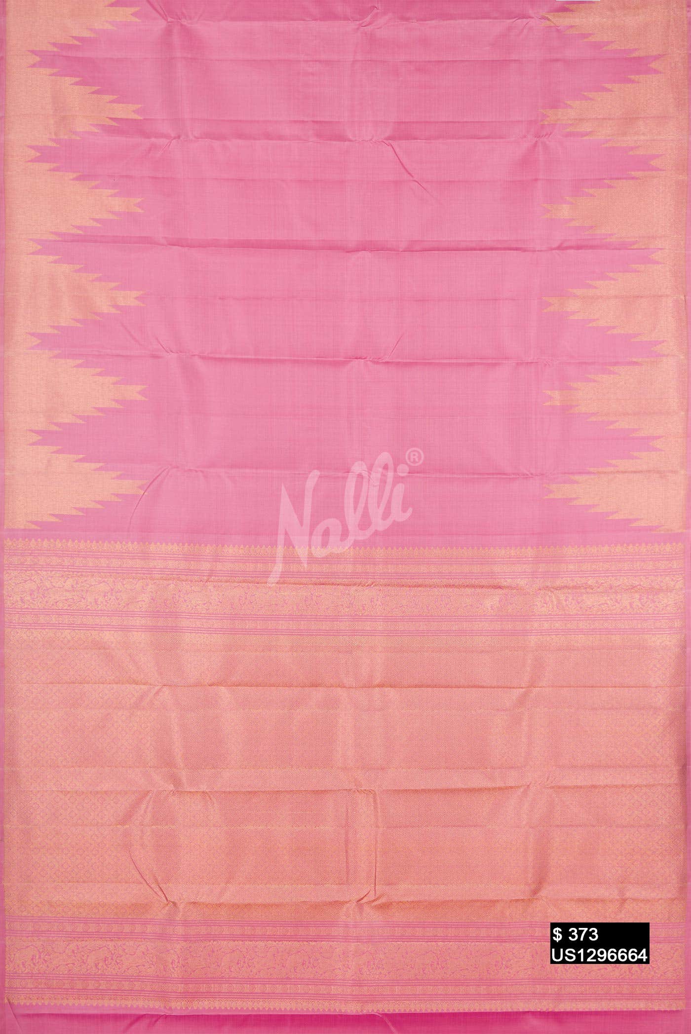 Pink Kanchipuram Silk Saree
