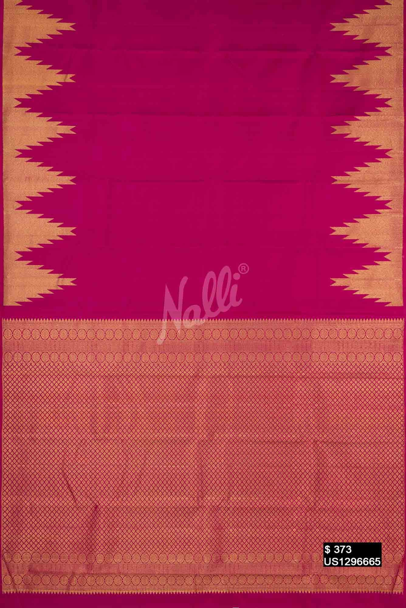 Light Magenta Kanchipuram Silk Saree