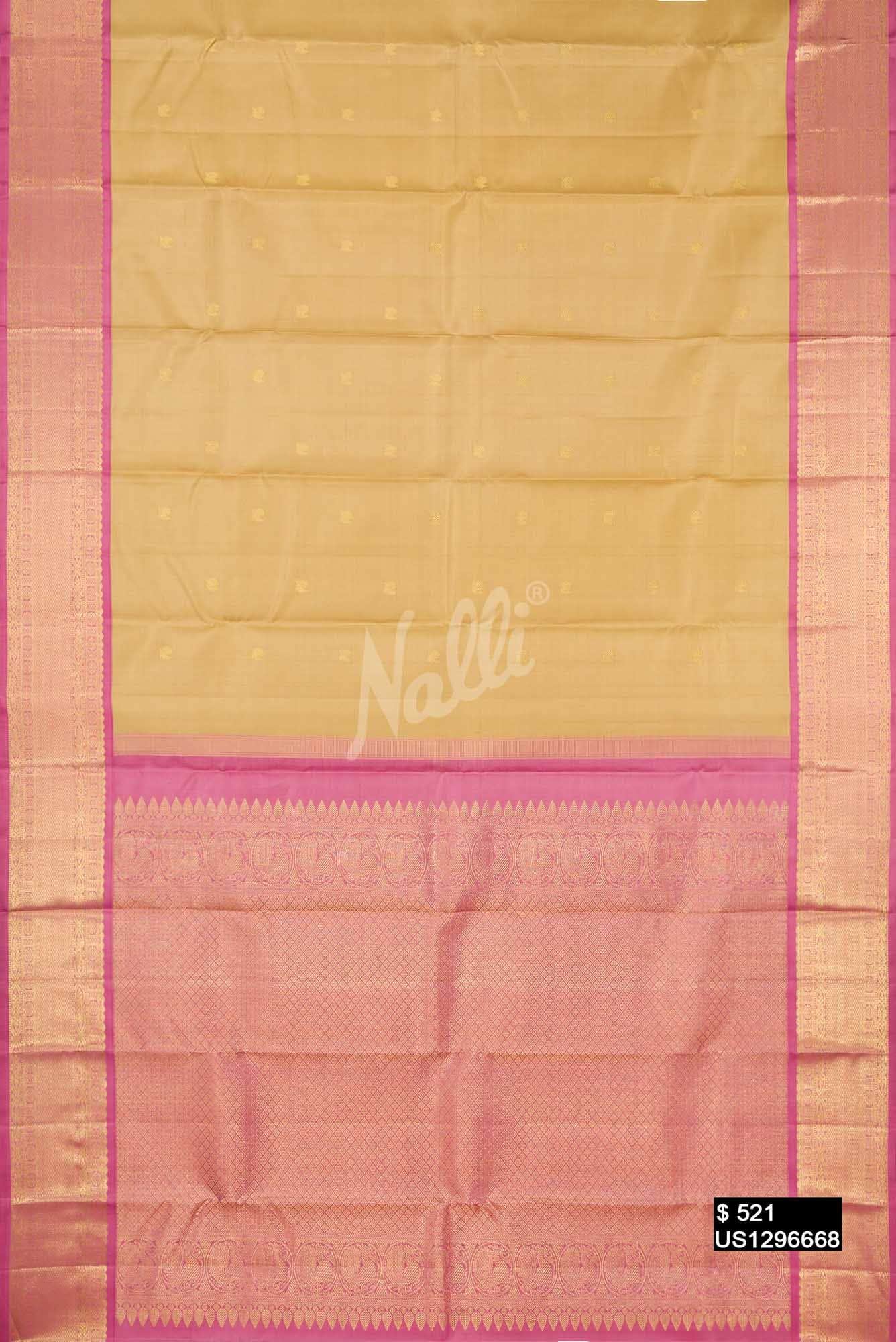 Sandal Kanchipuram Silk Saree