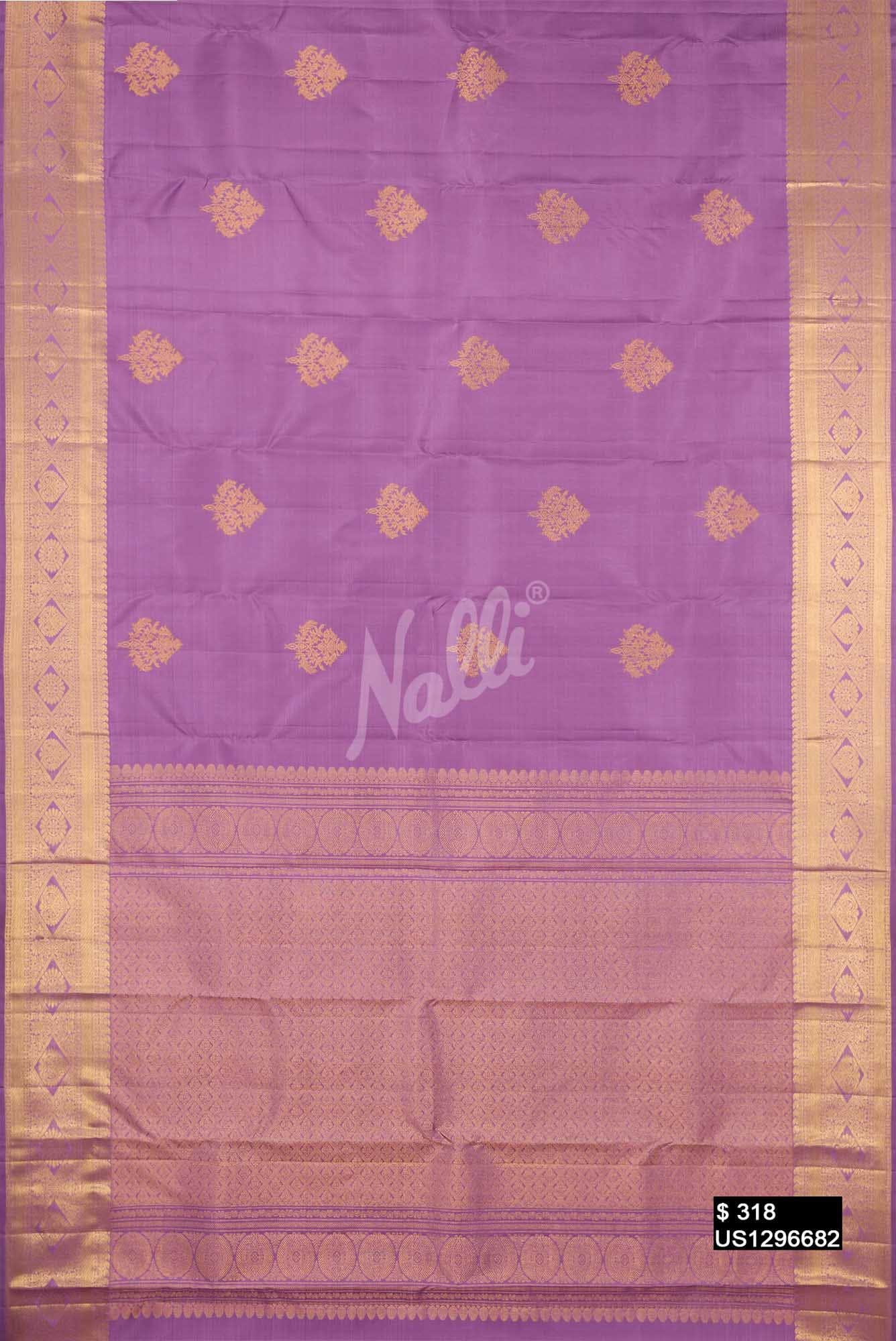 Lavender Kanchipuram Silk Saree