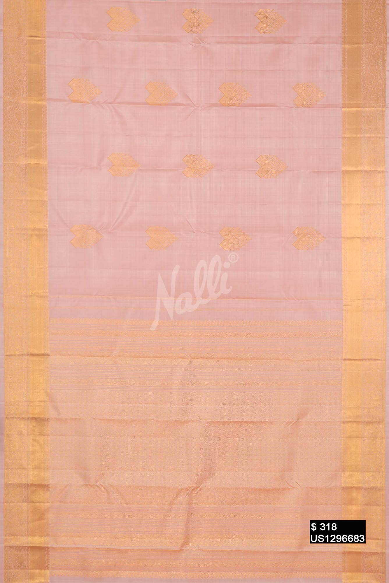 Rose Gold Kanchipuram Silk Saree