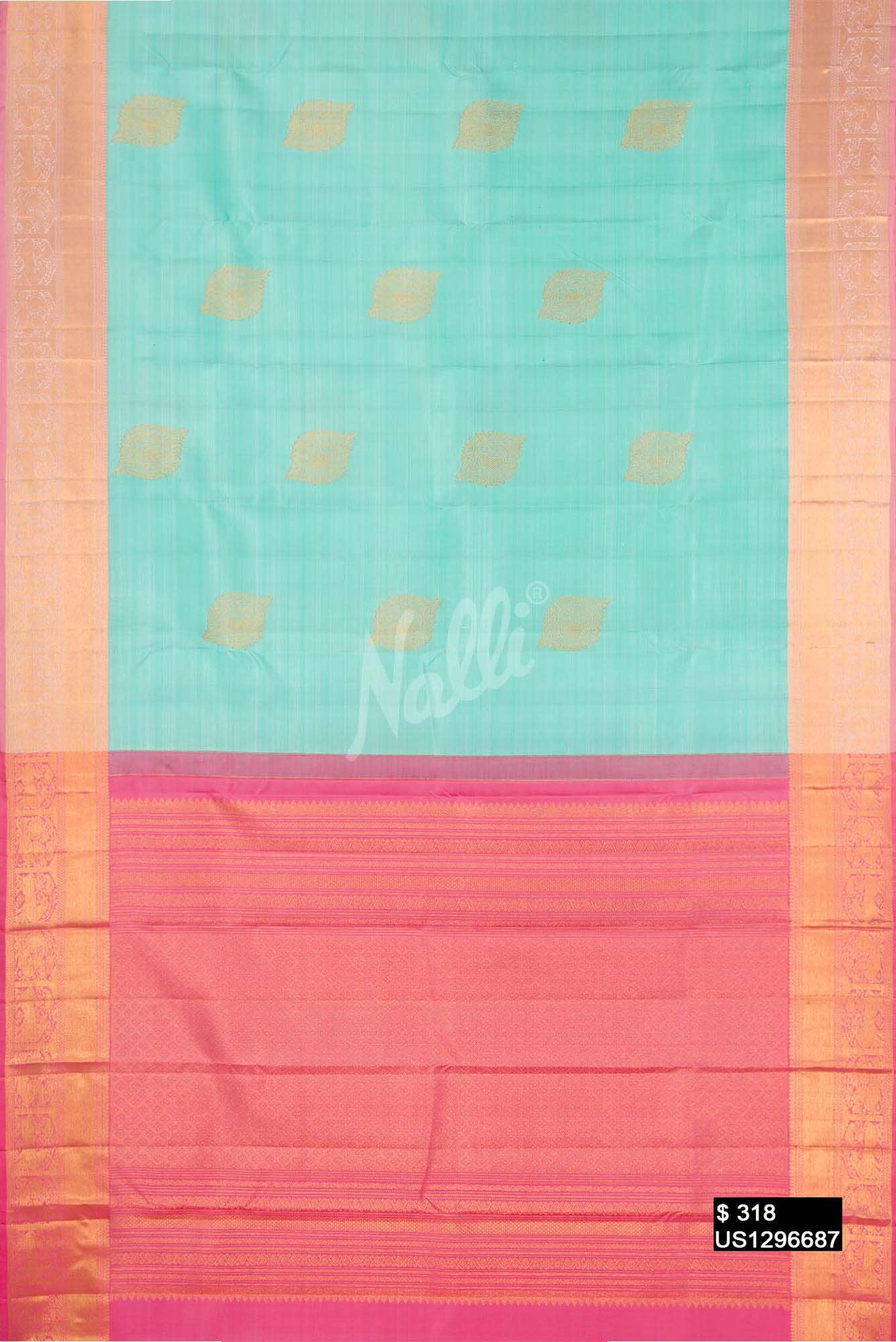 Light Blue Kanchipuram Silk Saree