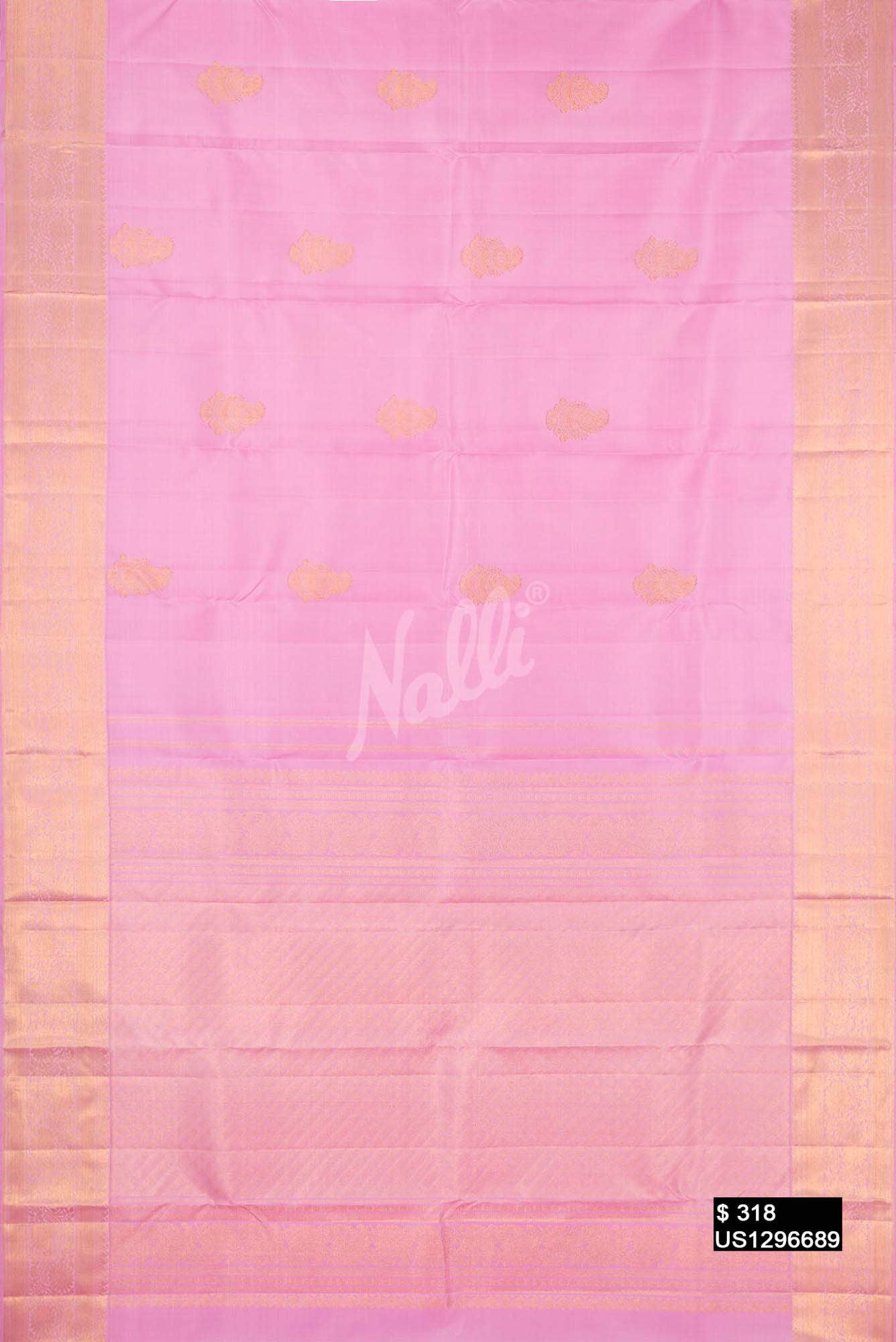 Pink Kanchipuram Silk Saree