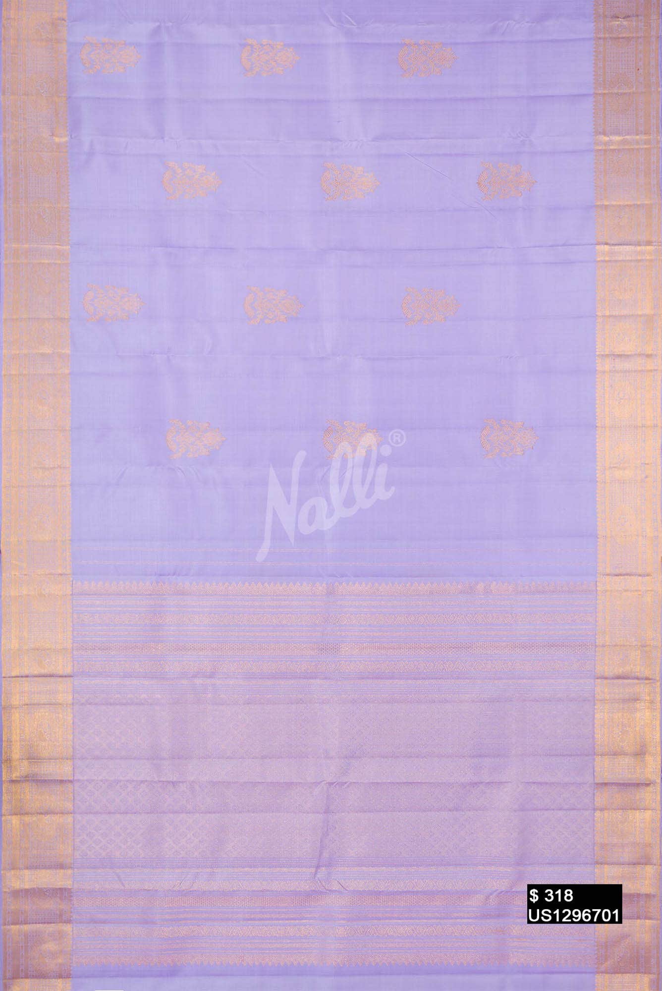 Lilac Kanchipuram Silk Saree