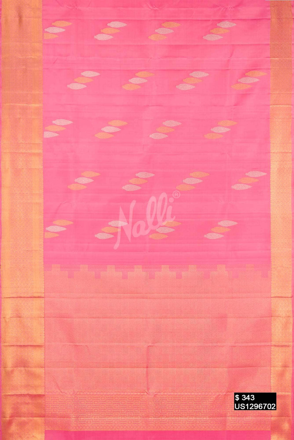 Pink Kanchipuram Silk Saree