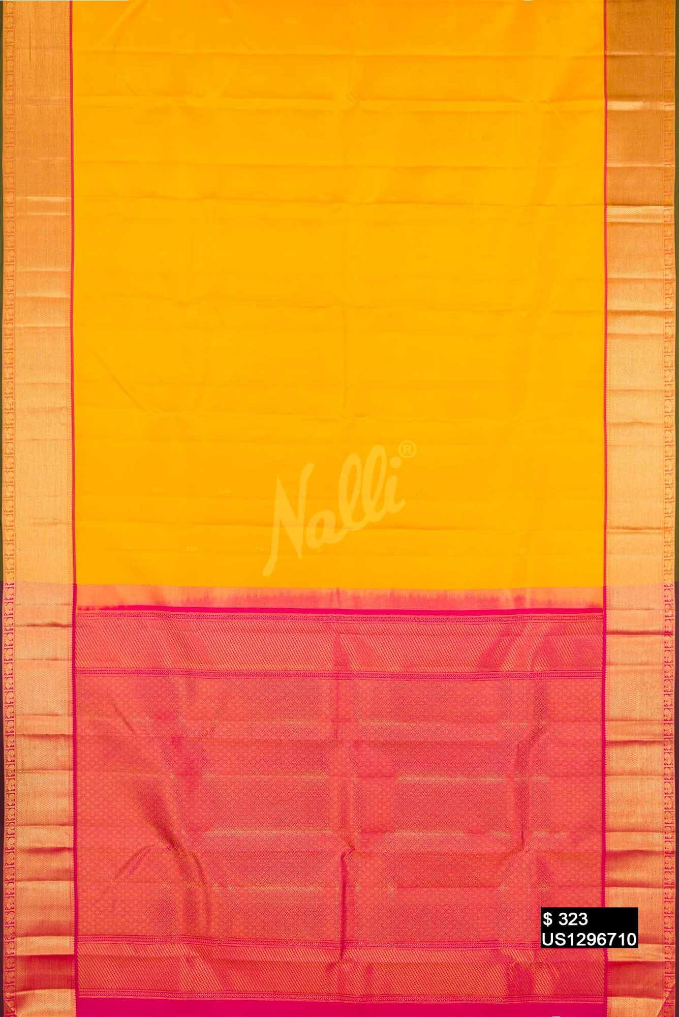 Yellow Kanchipuram Silk Saree