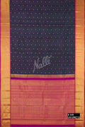 Peacock Blue Kanchipuram Silk Saree