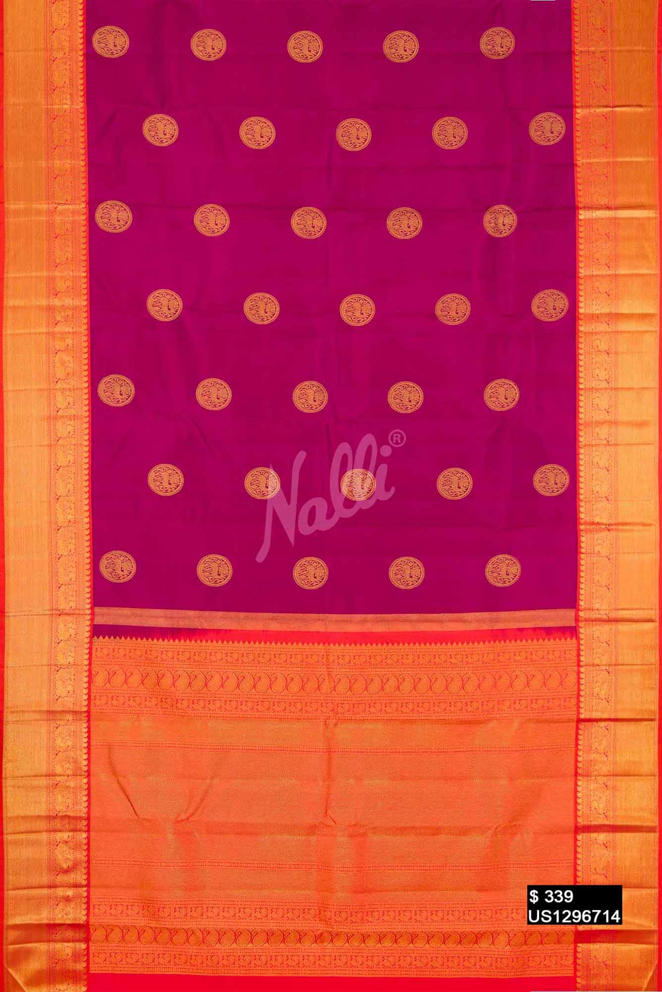 Magenta Kanchipuram Silk Saree