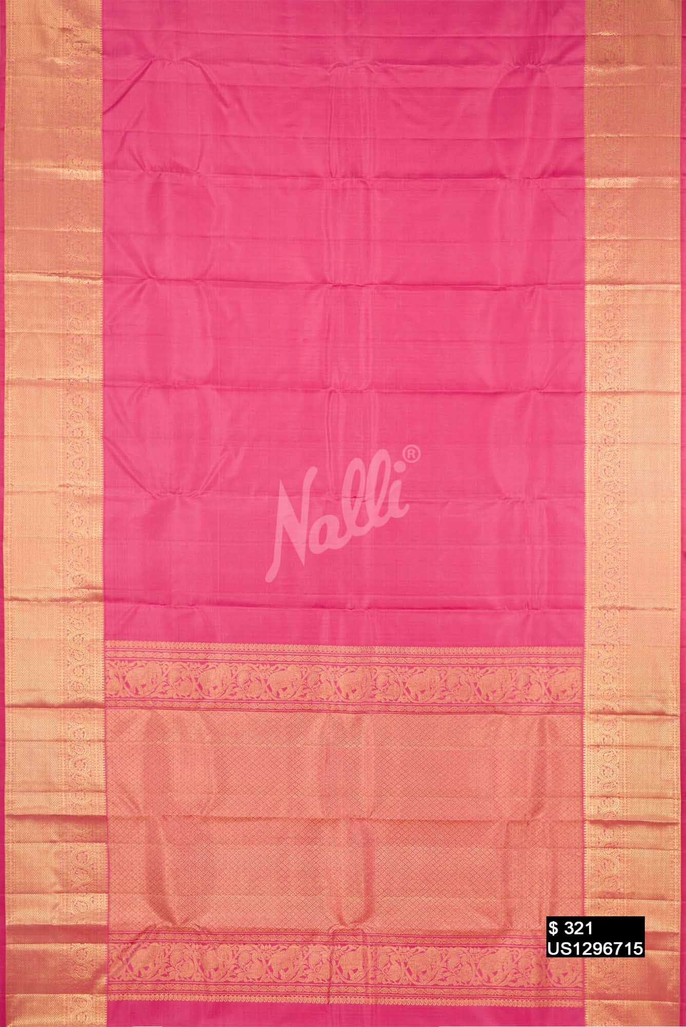 Pink Kanchipuram Silk Saree