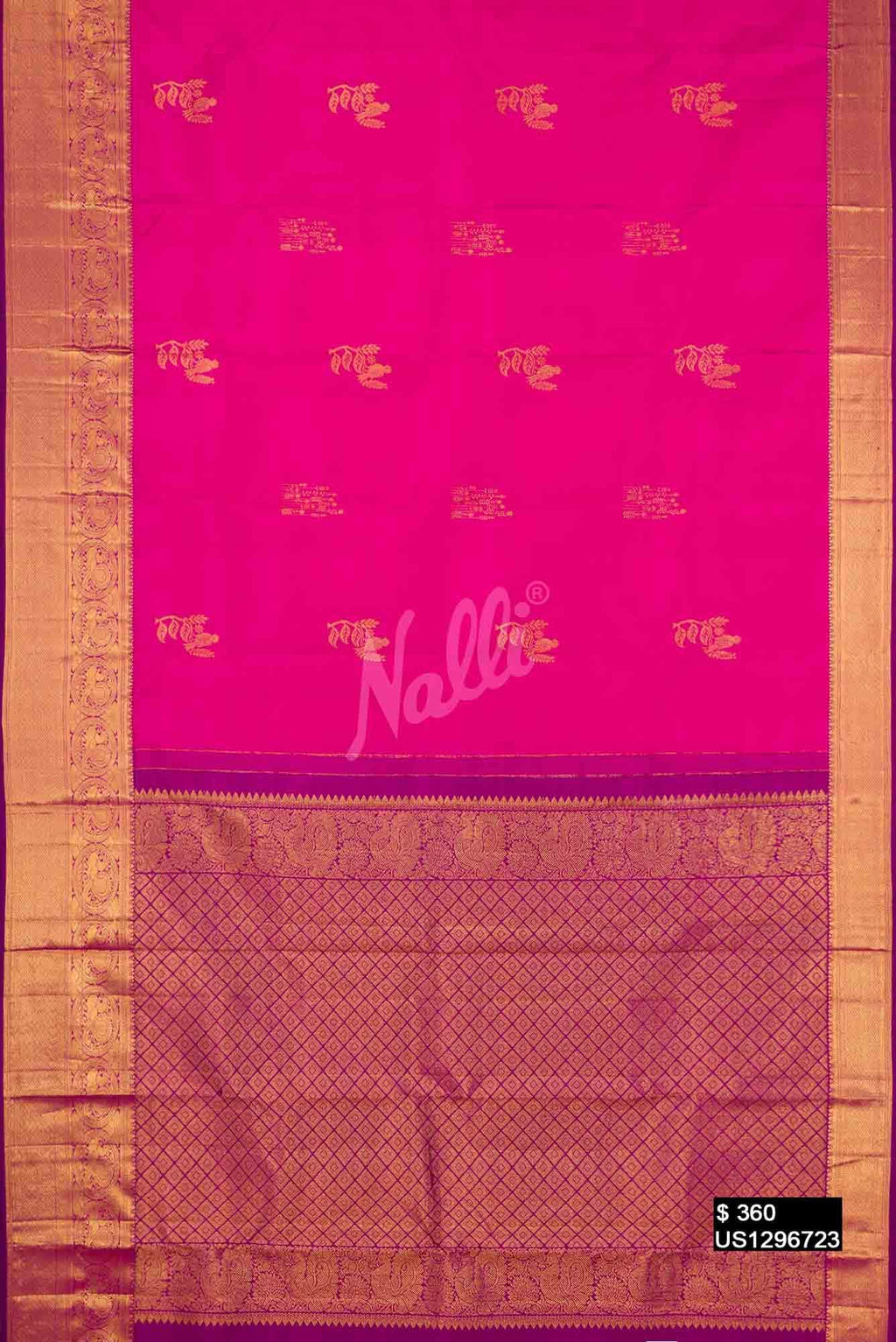 Pink Kanchipuram Silk Saree