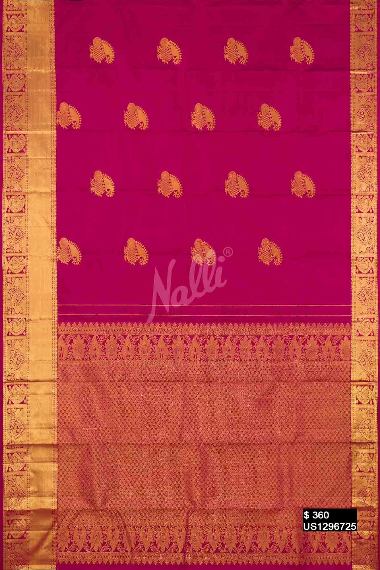 Magenta Kanchipuram Silk Saree