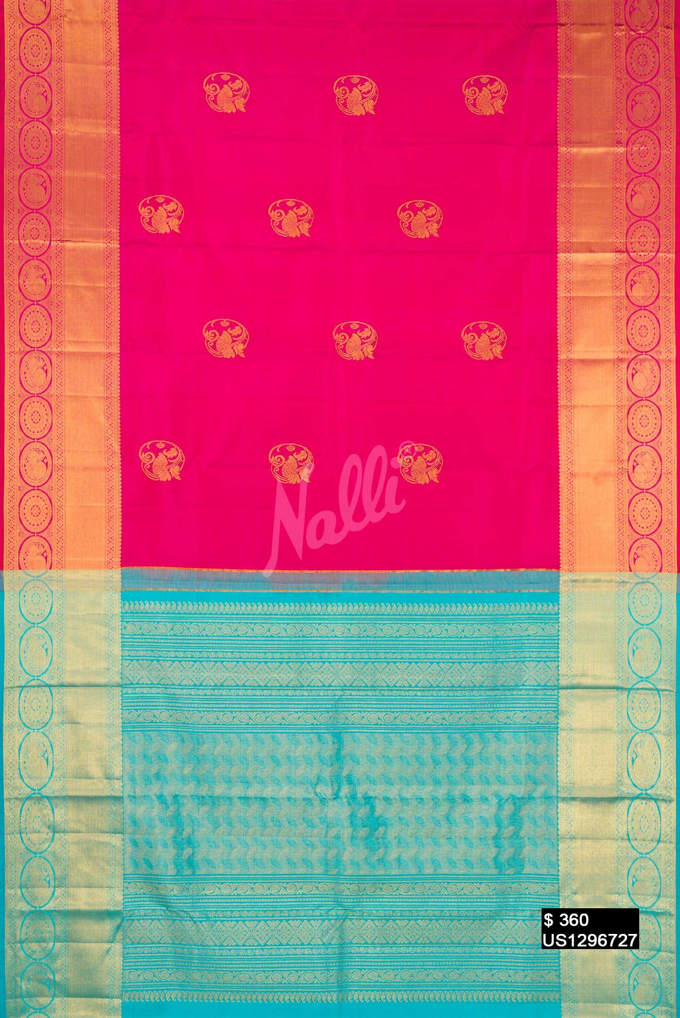 Dark Pink Kanchipuram Silk Saree