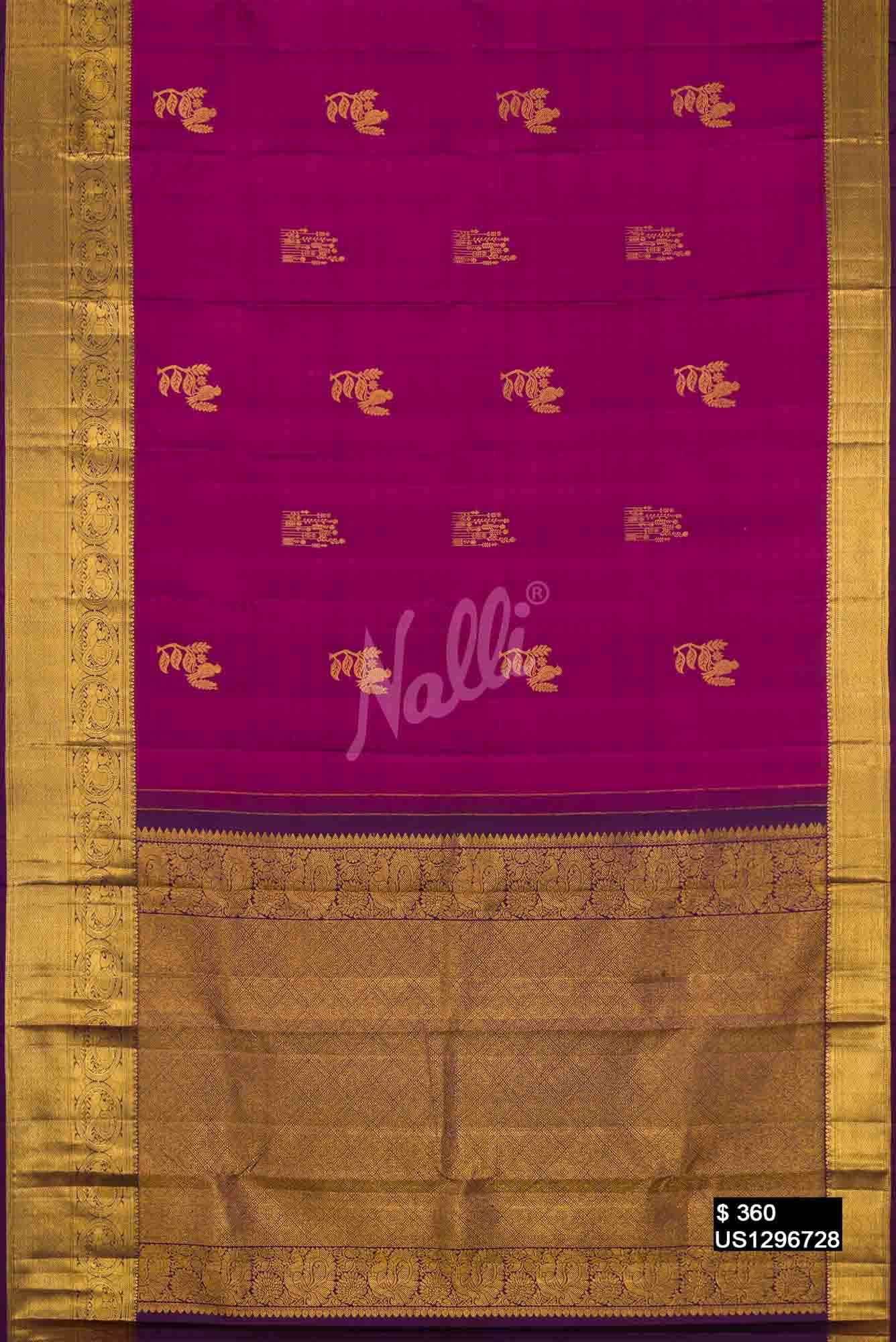 Magenta Kanchipuram Silk Saree