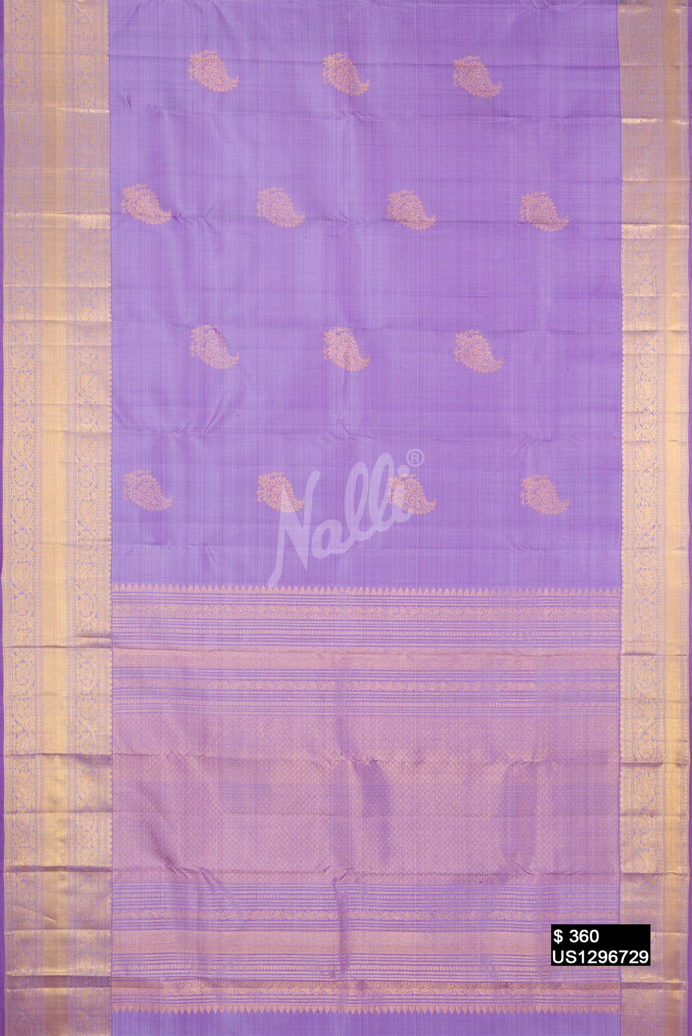 Lavender Kanchipuram Silk Saree
