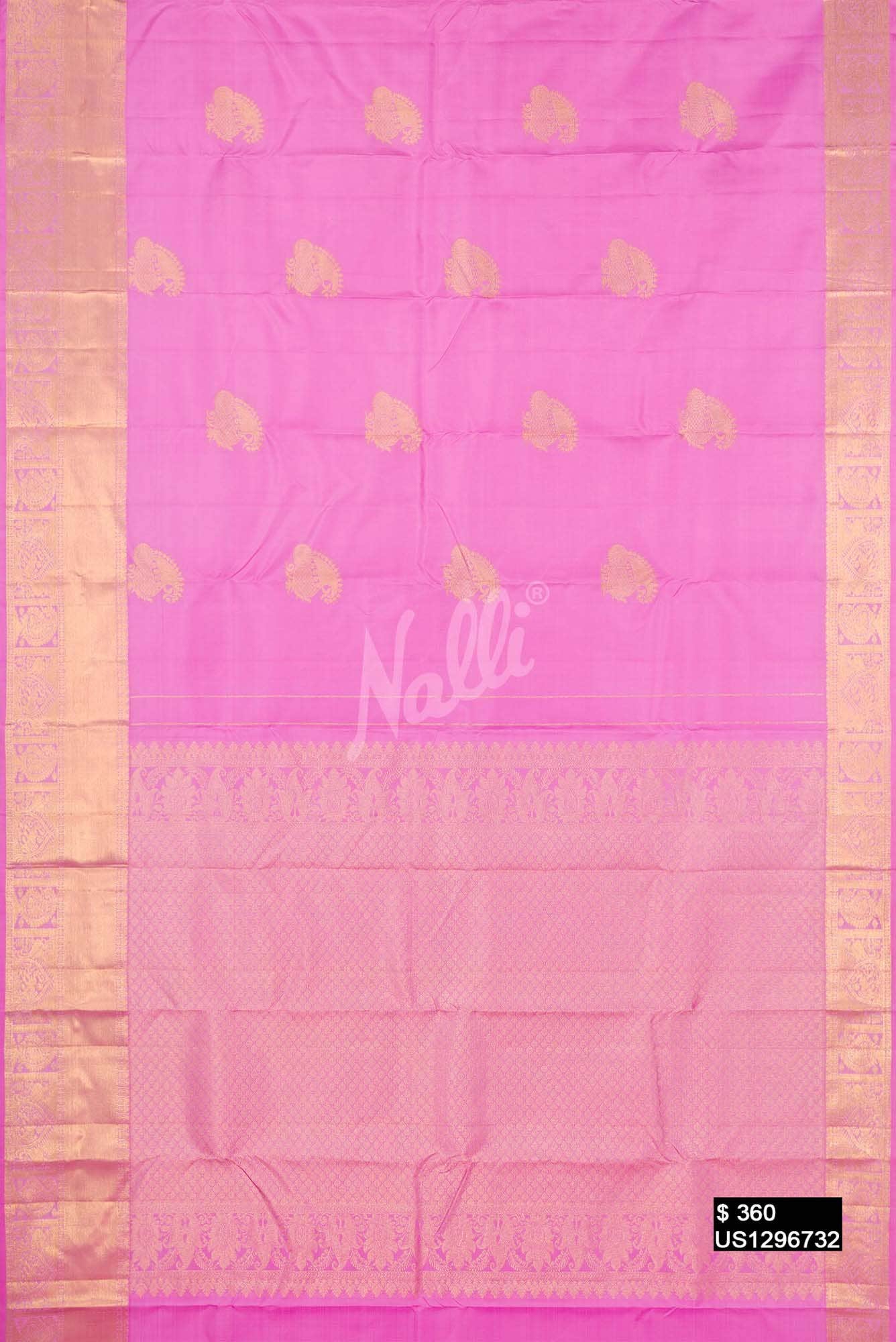 Pink Kanchipuram Silk Saree