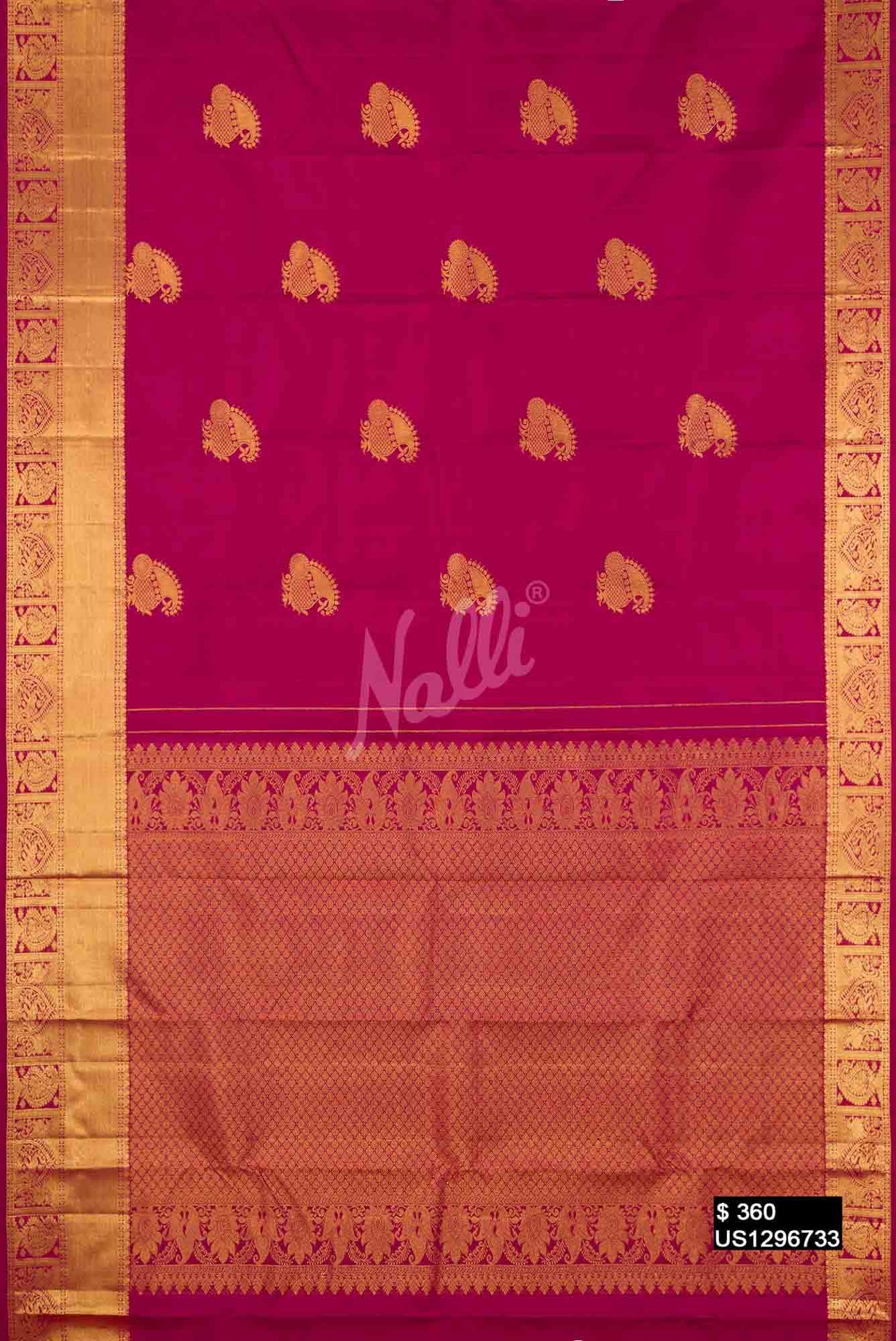 Pink Kanchipuram Silk Saree