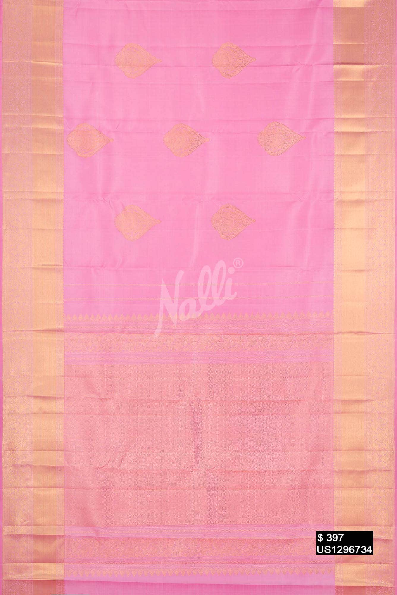 Pink Kanchipuram Silk Saree