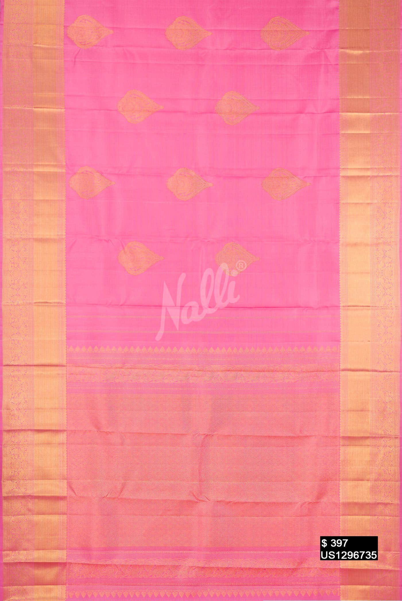 Pink Kanchipuram Silk Saree