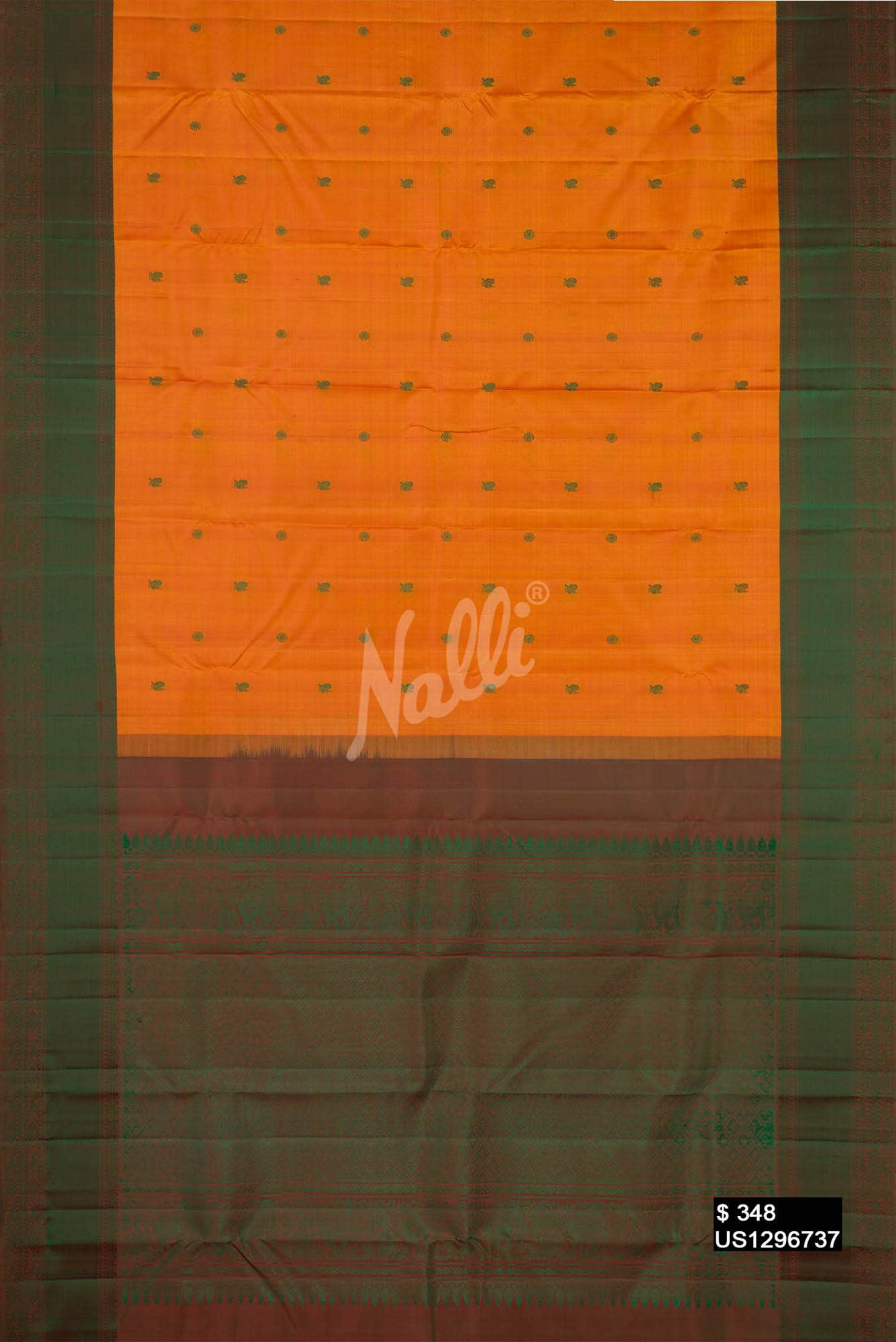 Mustard Kanchipuram Silk Saree