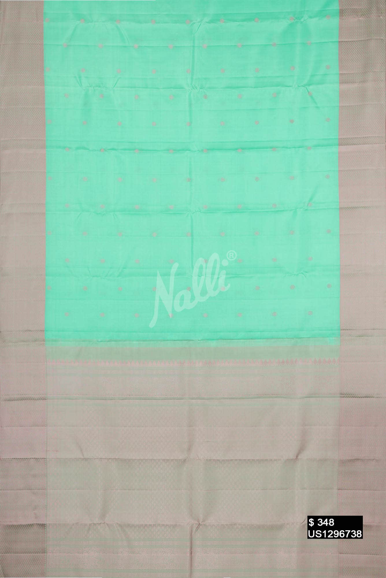 Sea Green Kanchipuram Silk Saree