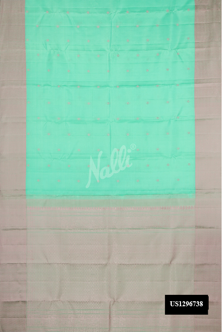 Sea Green Kanchipuram Silk Saree