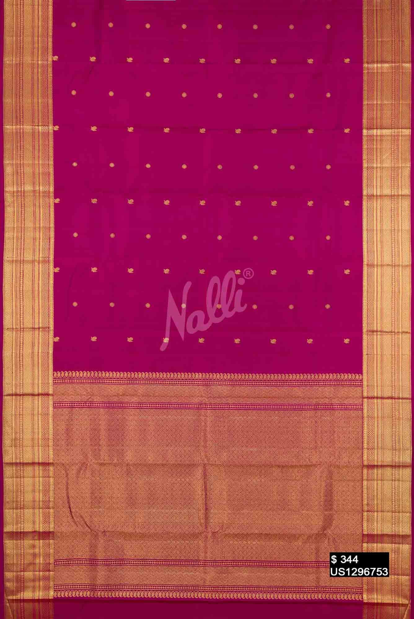 Magenta Kanchipuram Silk Saree
