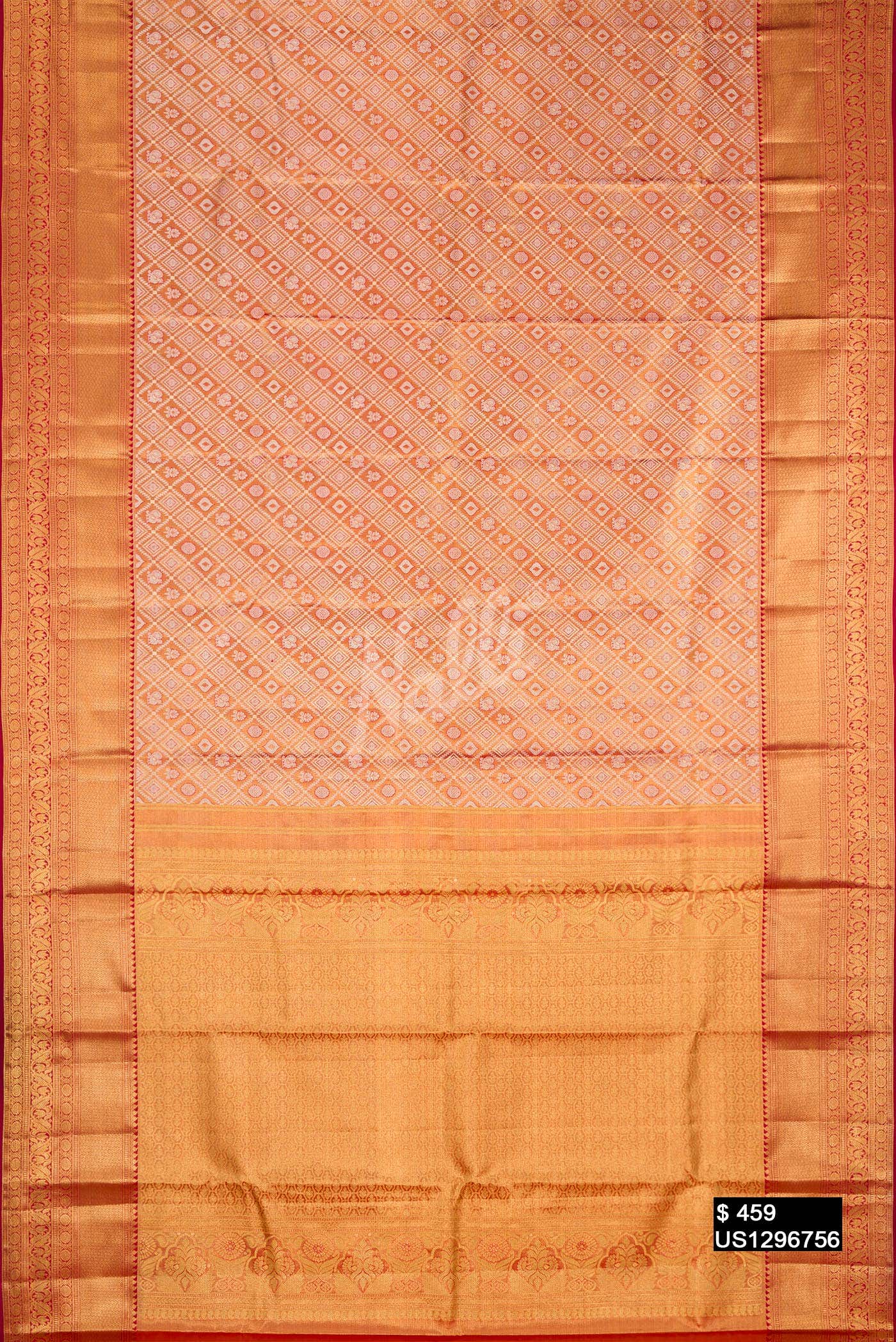 Maroon Kanchipuram Tissue Silk Saree