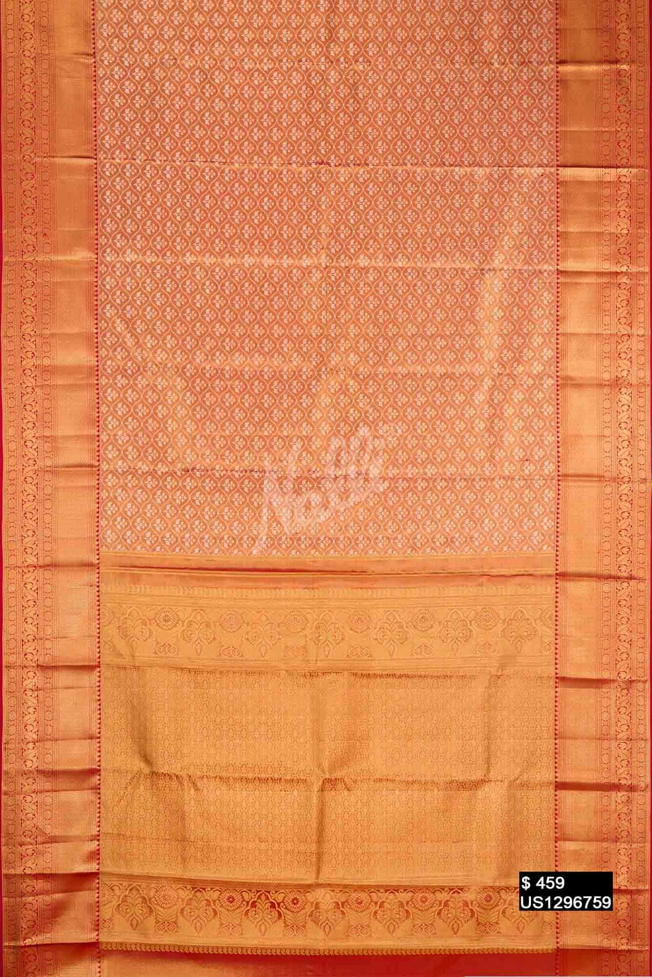 Maroon Kanchipuram Tissue Silk Saree
