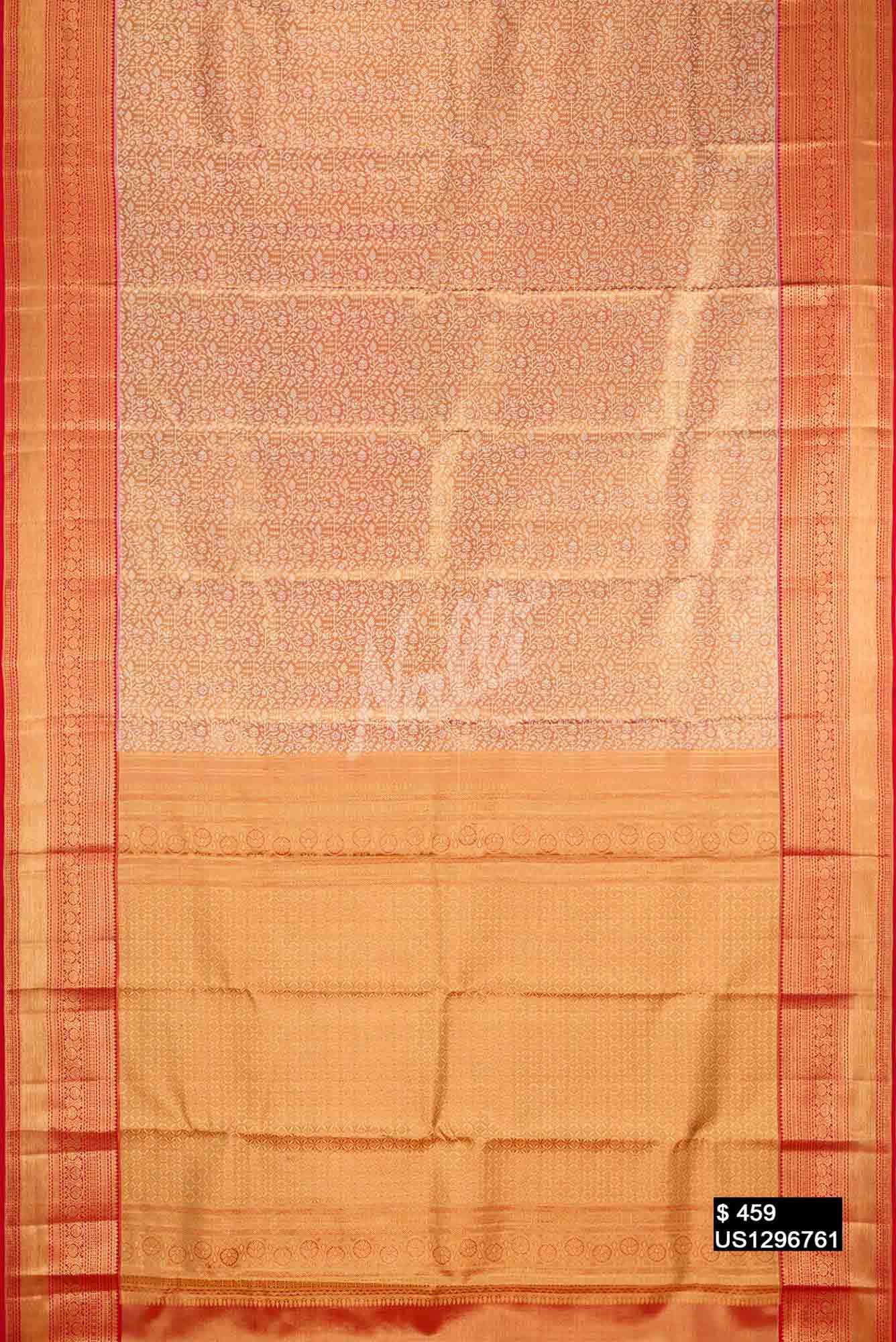 Maroon Kanchipuram Tissue Silk Saree