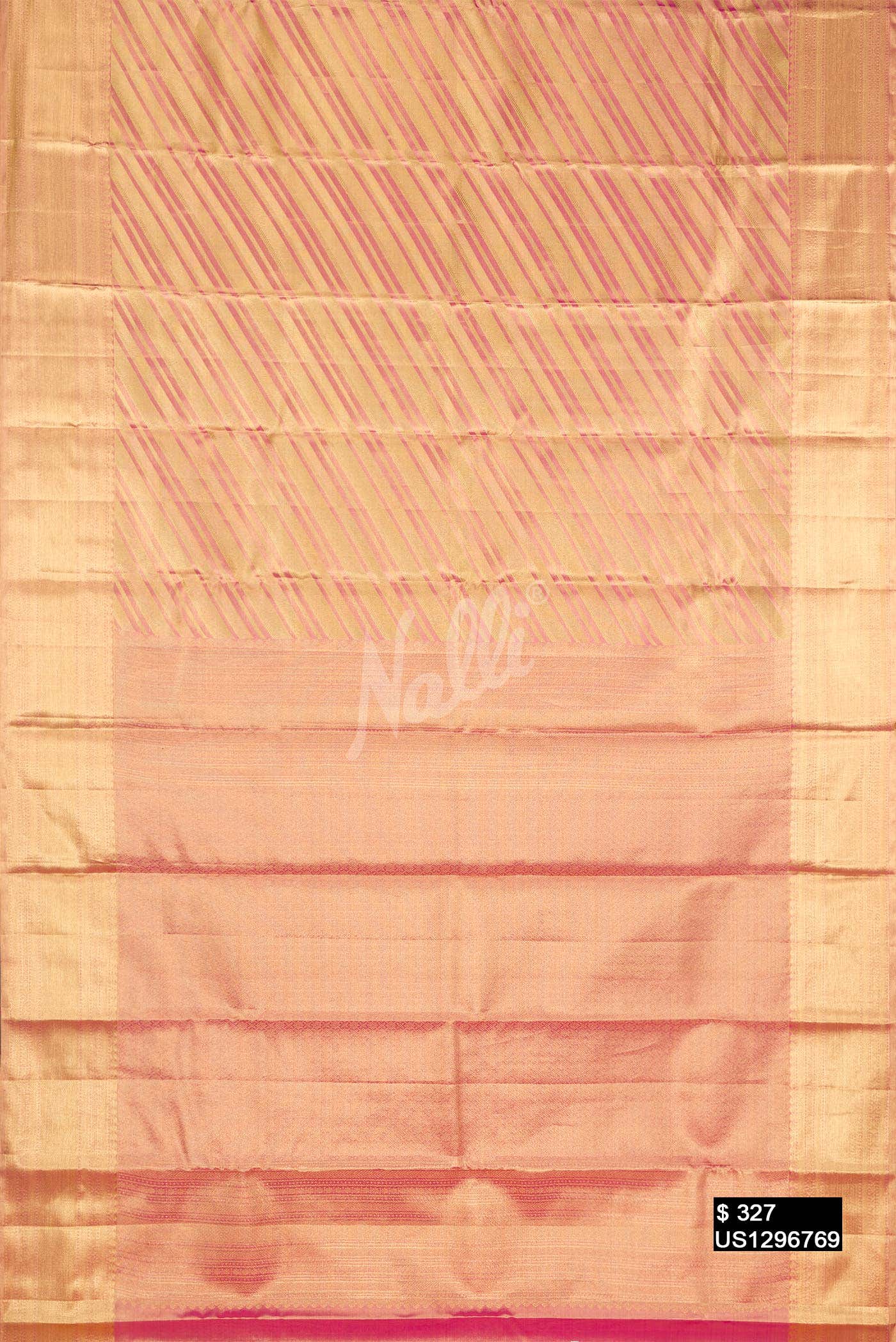 Pink Kanchipuram Tissue Silk Saree