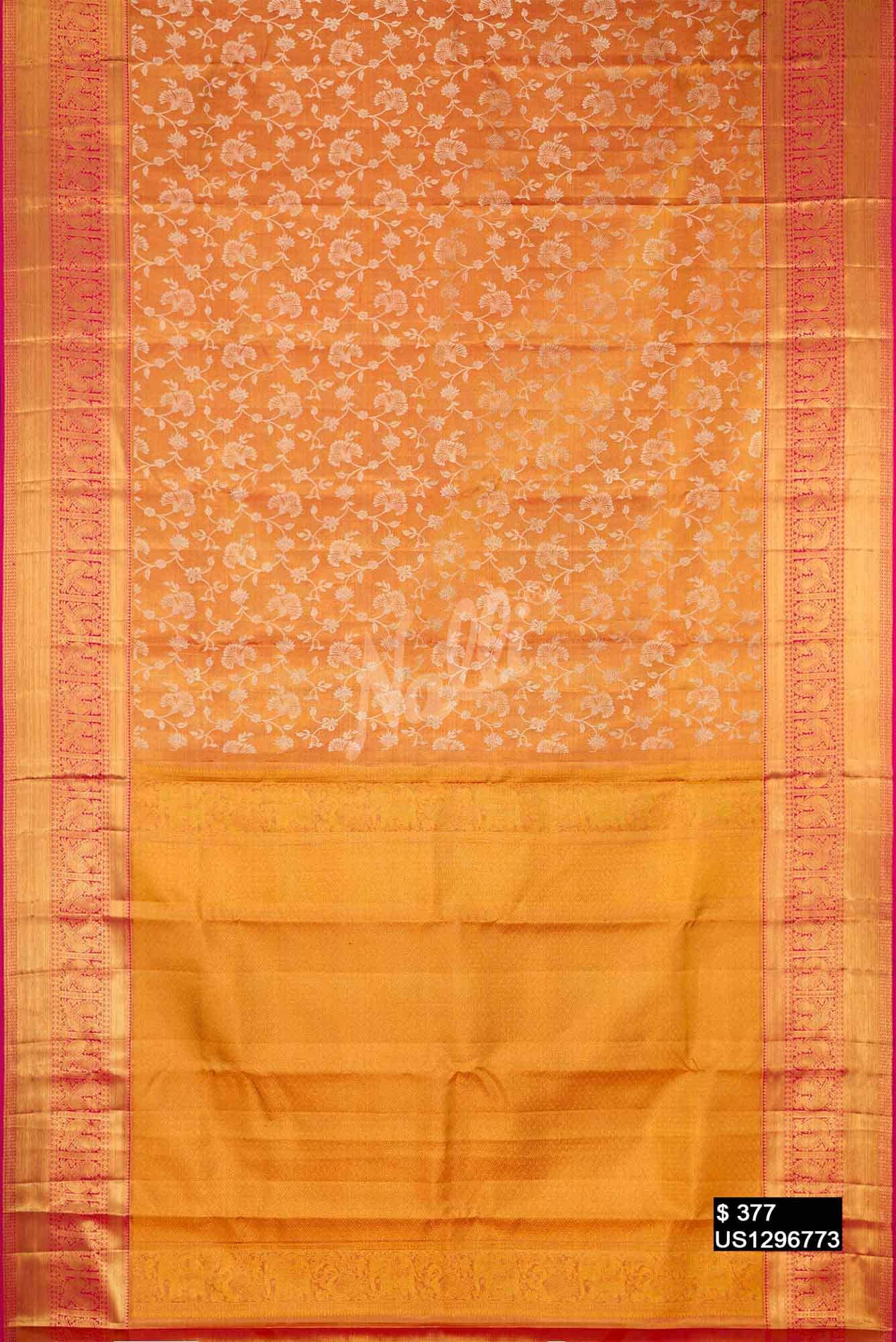 Red Kanchipuram Tissue Silk Saree